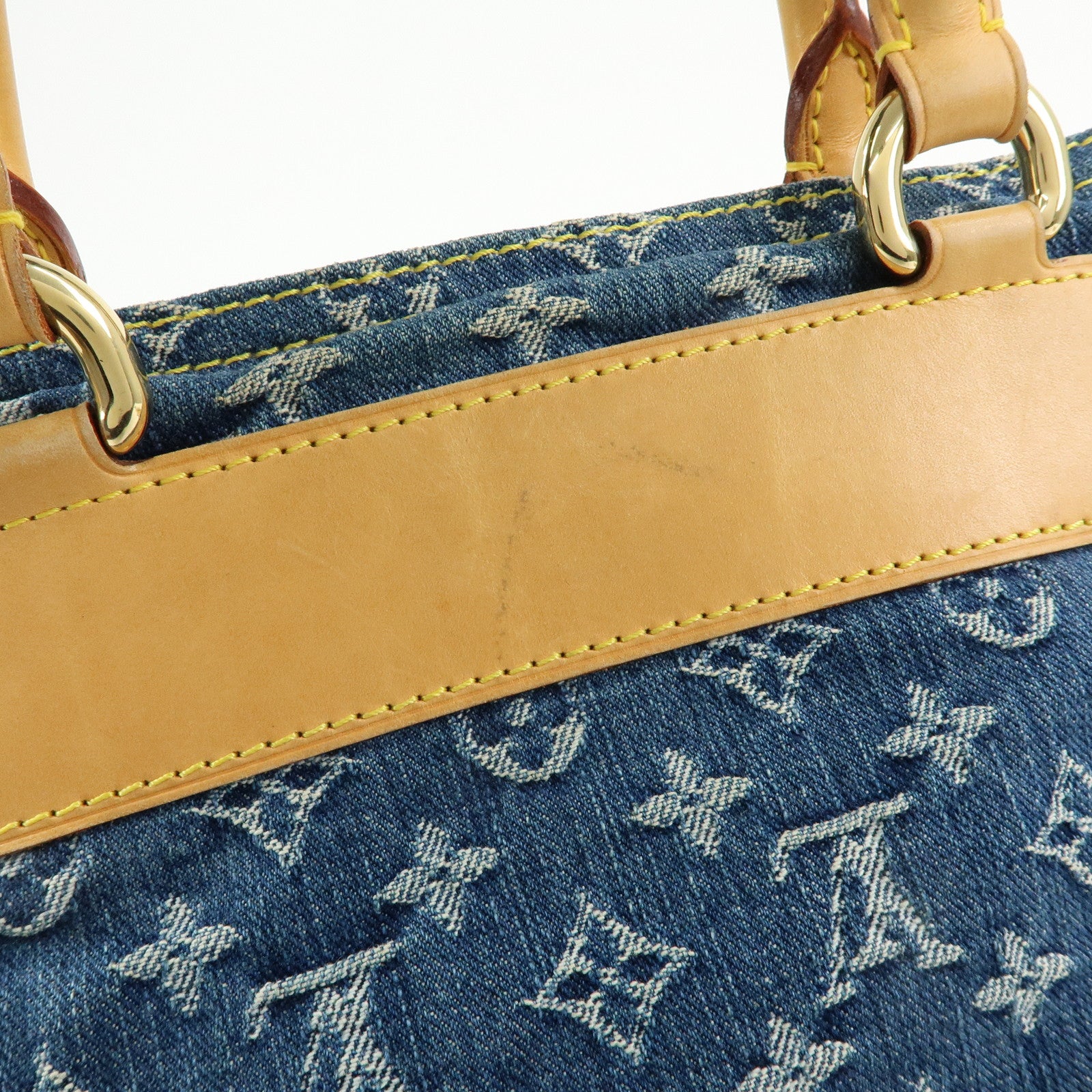 Louis Vuitton Monogram Denim Flat Shopper Tote Bag M95018