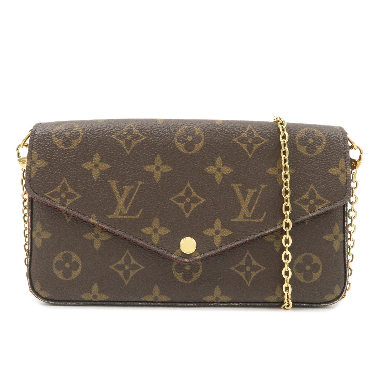 Louis Vuitton Monogram Pochette Felicie Shoulder Bag Brown M61276 Used