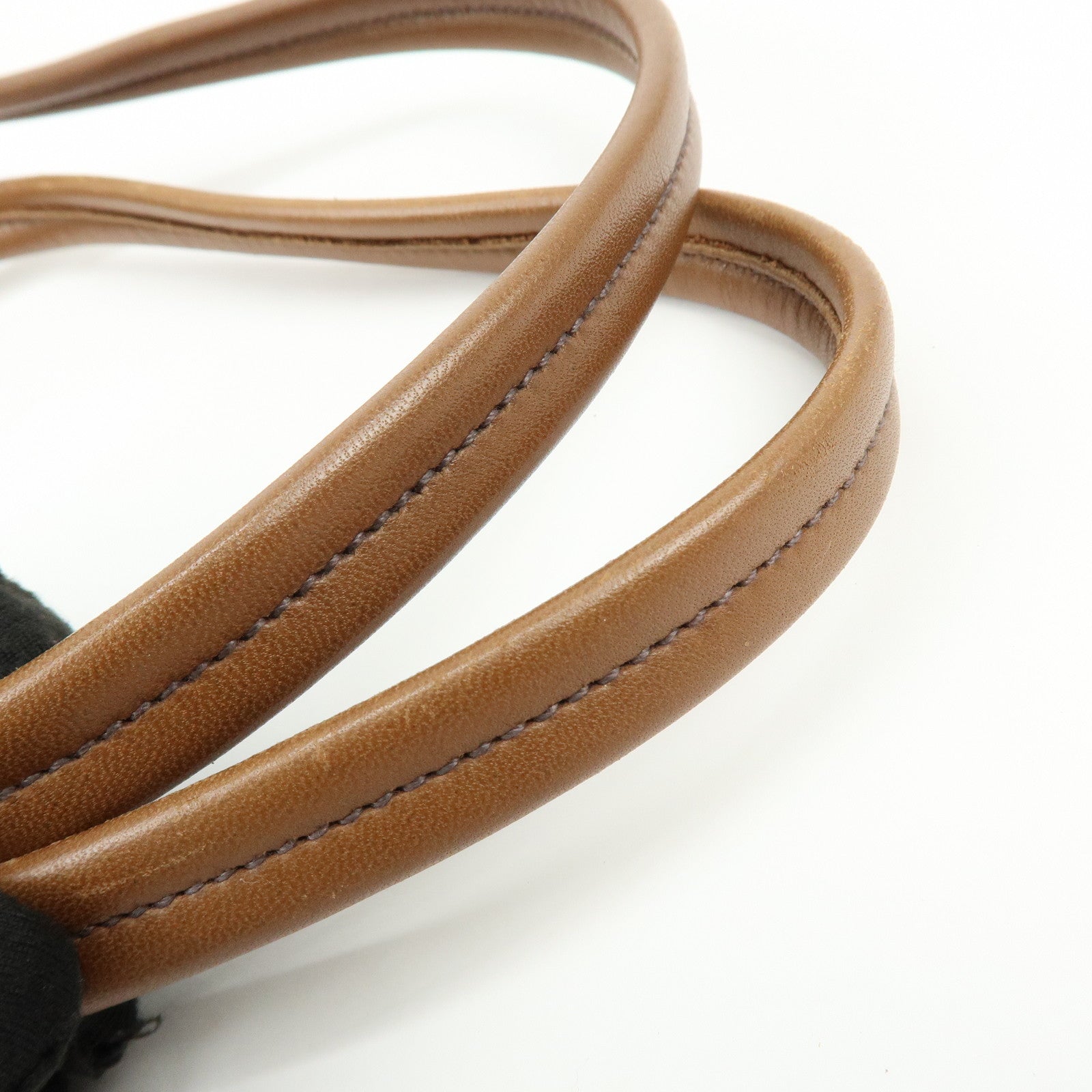 PRADA Leather Ribbon 2Way Bag Hand Bag Shoulder Bag Brown BN1760