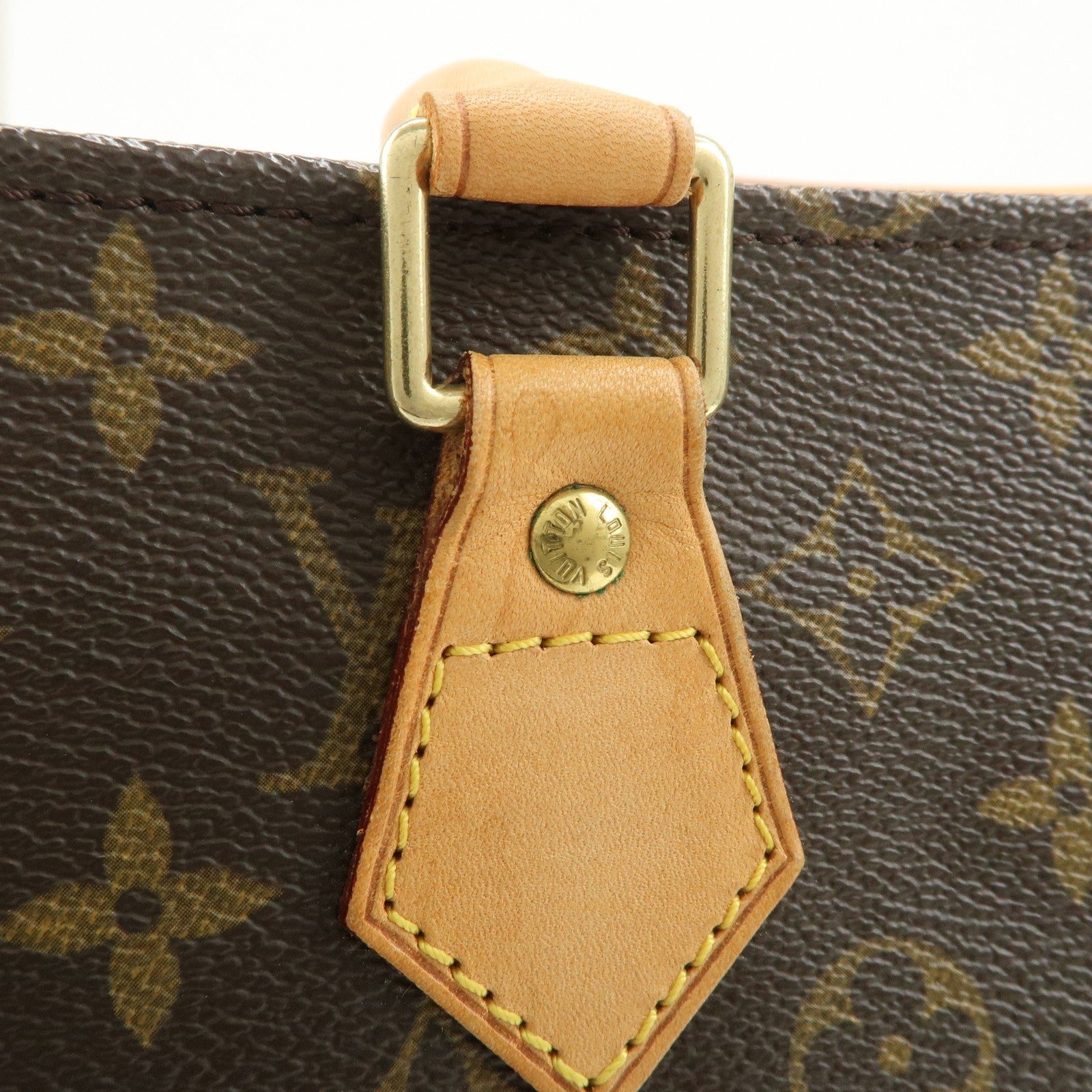 Louis Vuitton Monogram Sac Plat Tote Bag Hand Bag Brown M51140