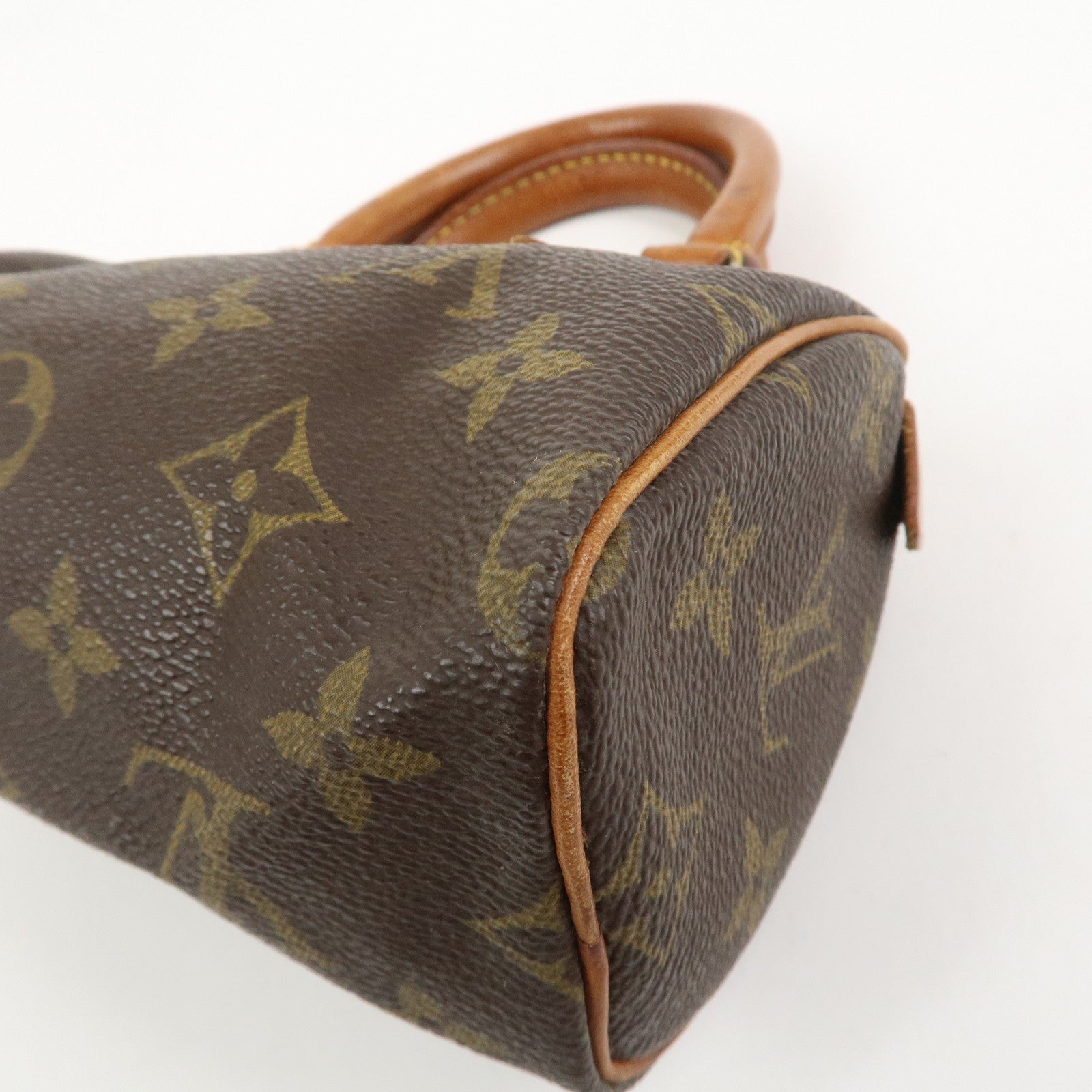 Louis Vuitton Monogram Mini Speedy Hand Bag Brown M41534