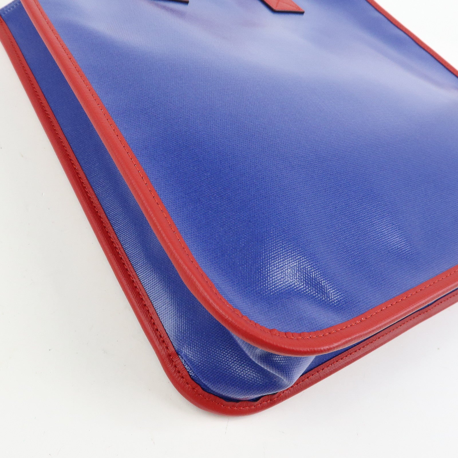 GUCCI Children's PVC Leather Tote Bag Hand Bag Blue Red 550763