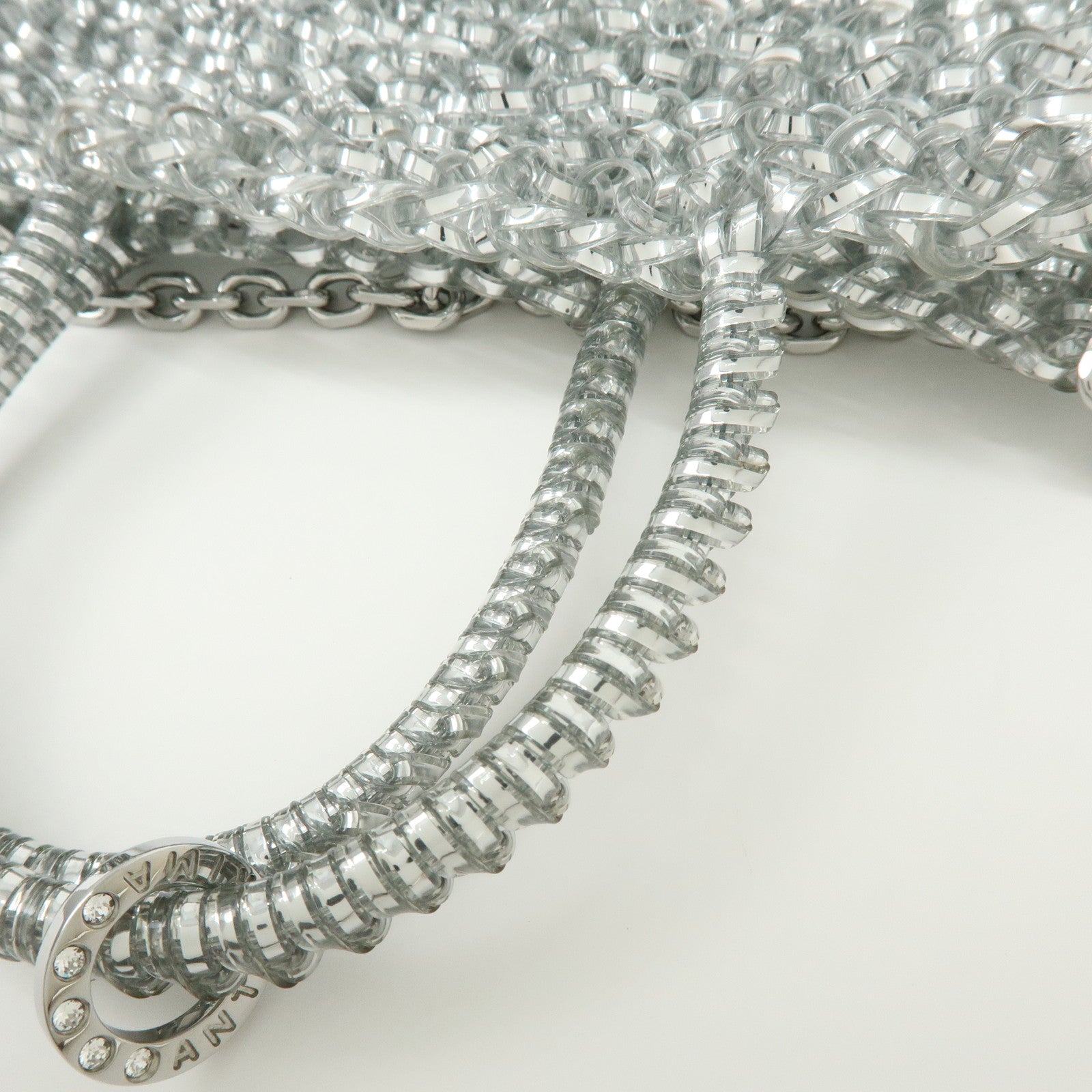 ANTEPRIMA PVC 2Way Bag Hand Bag Shoulder Bag Silver