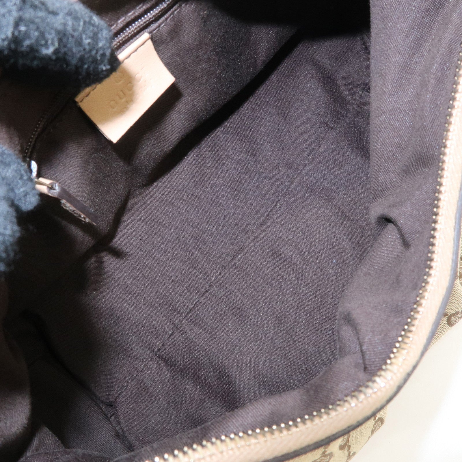 GUCCI Abbey GG Canvas Leather Shoulder Bag Beige 190525 Used