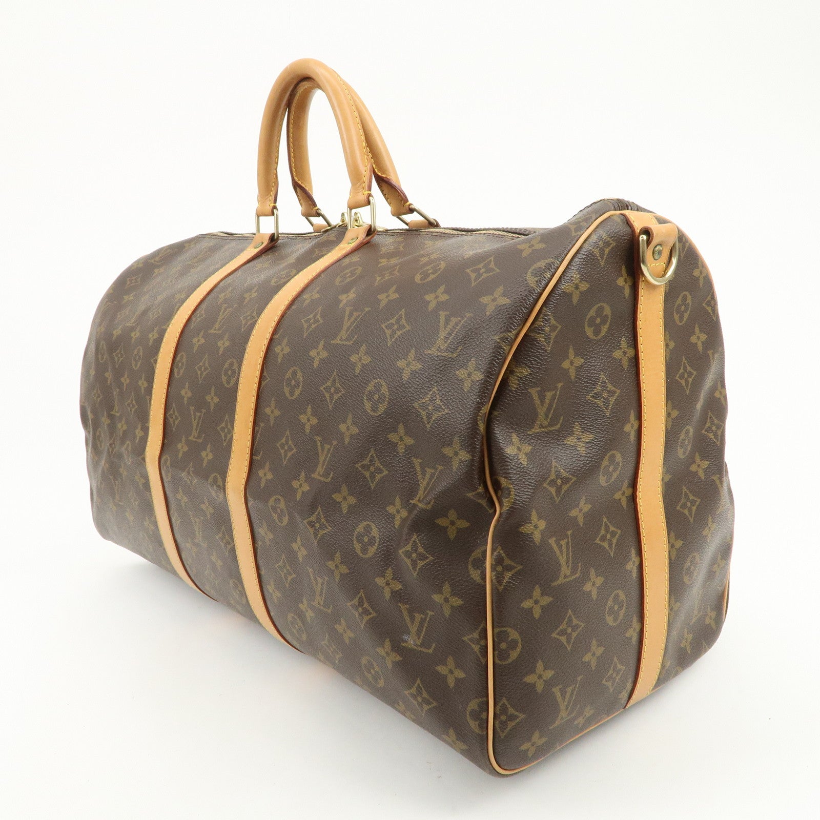 Louis Vuitton Monogram Keep All Bandouliere 55 Boston Bag M41414