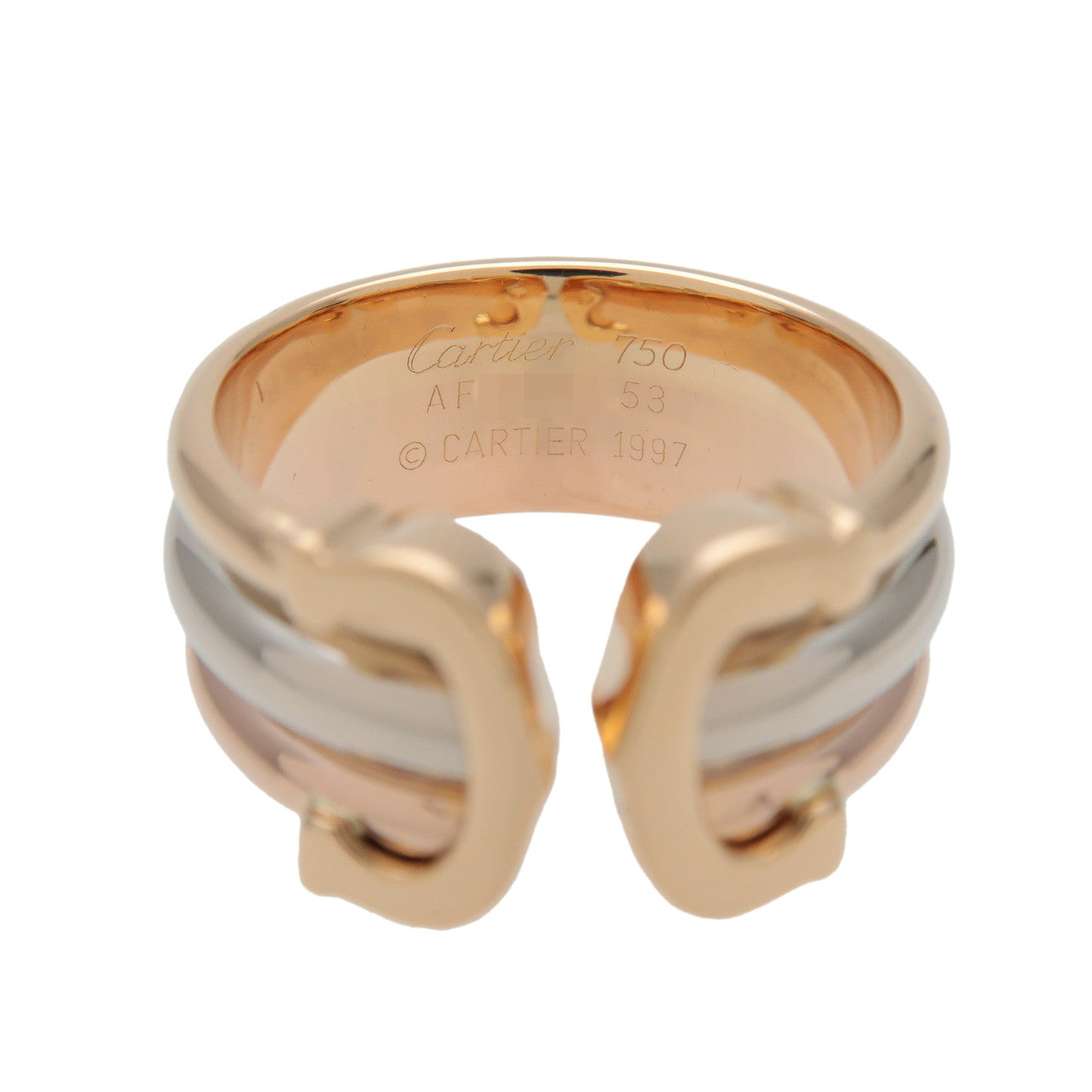 Cartier 2C Trinity Ring K18 750YG/WG/PG Gold #53 US7 EU53 HK15