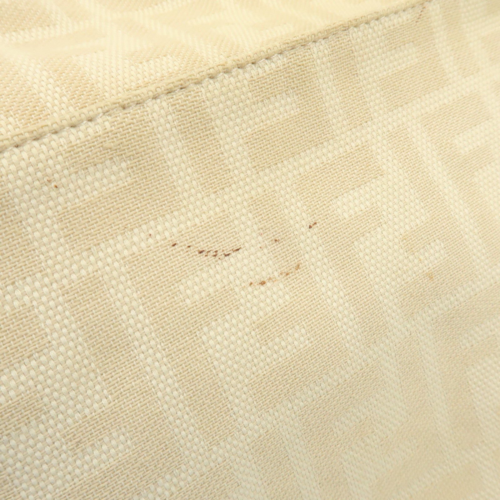 FENDI Mamma Baguette Zucca Canvas Leather Shoulder Bag Ivory 26325