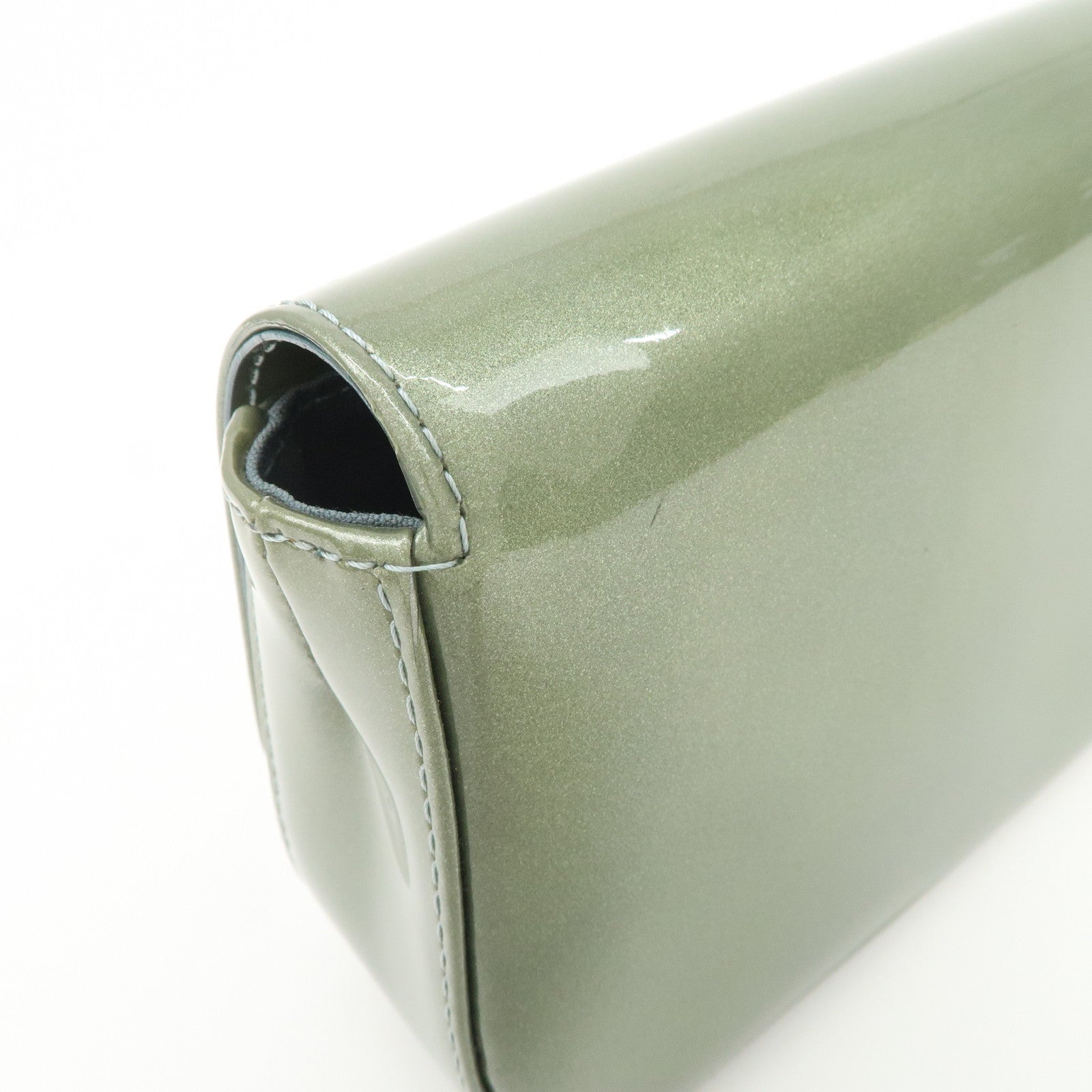 Louis Vuitton Vernis Leather Pochette Sobe Clutch Bag Blue