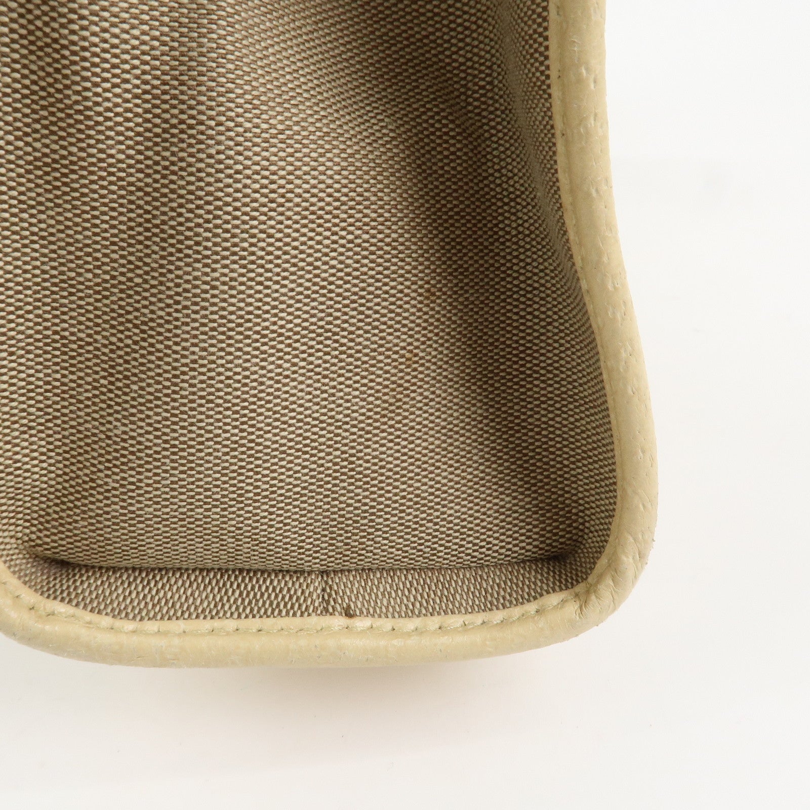 GUCCI Jackie Canvas Leather Shoulder Bag Hand Bag Beige 002.1067