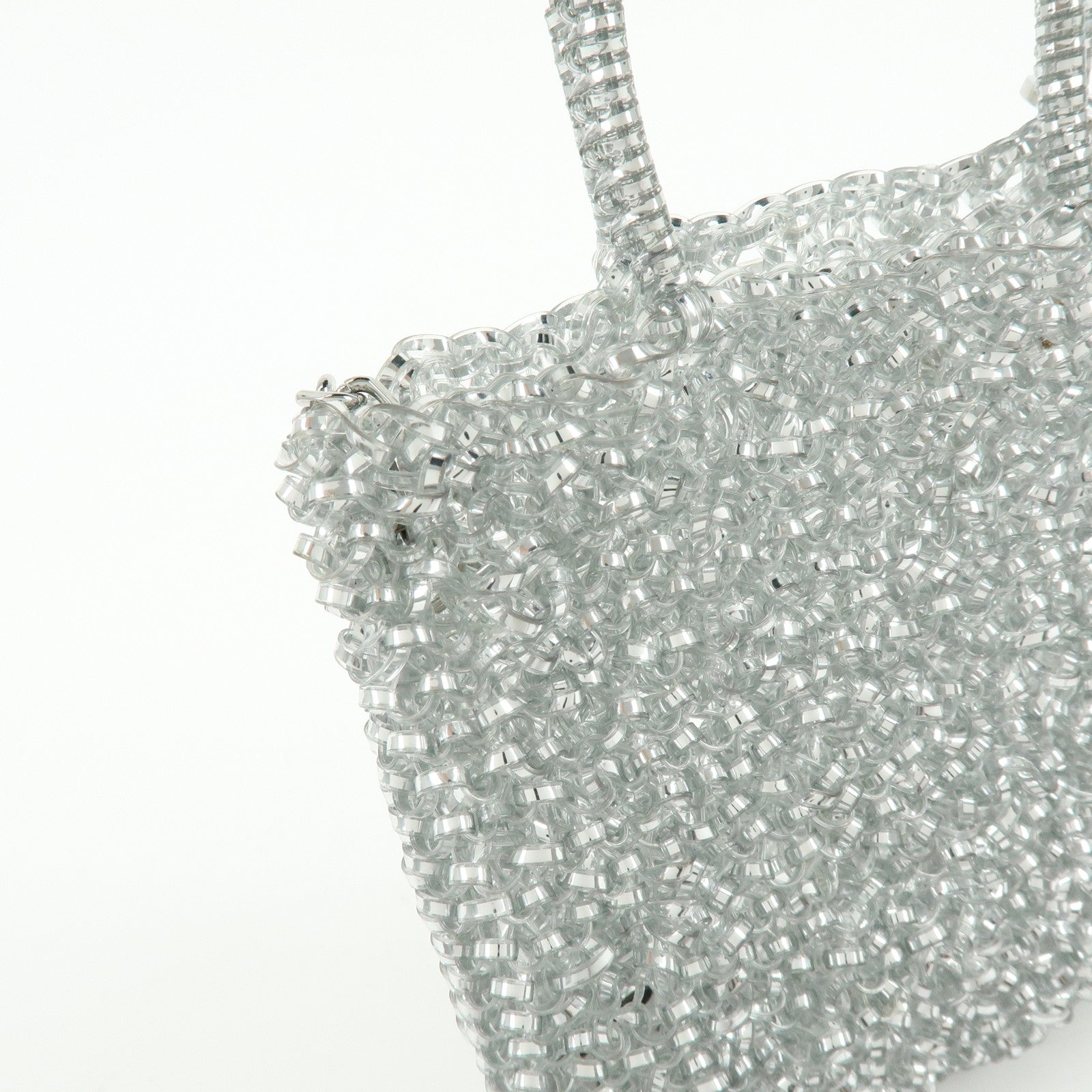 ANTEPRIMA PVC 2Way Bag Hand Bag Shoulder Bag Silver