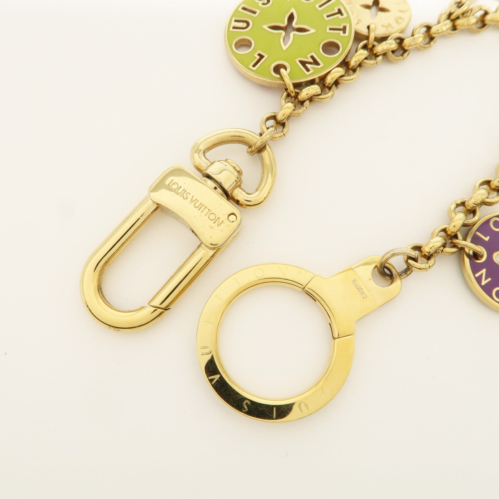 Louis Vuitton Monogram Metal Porte Cles Chaine Looping Bag Chain M66474