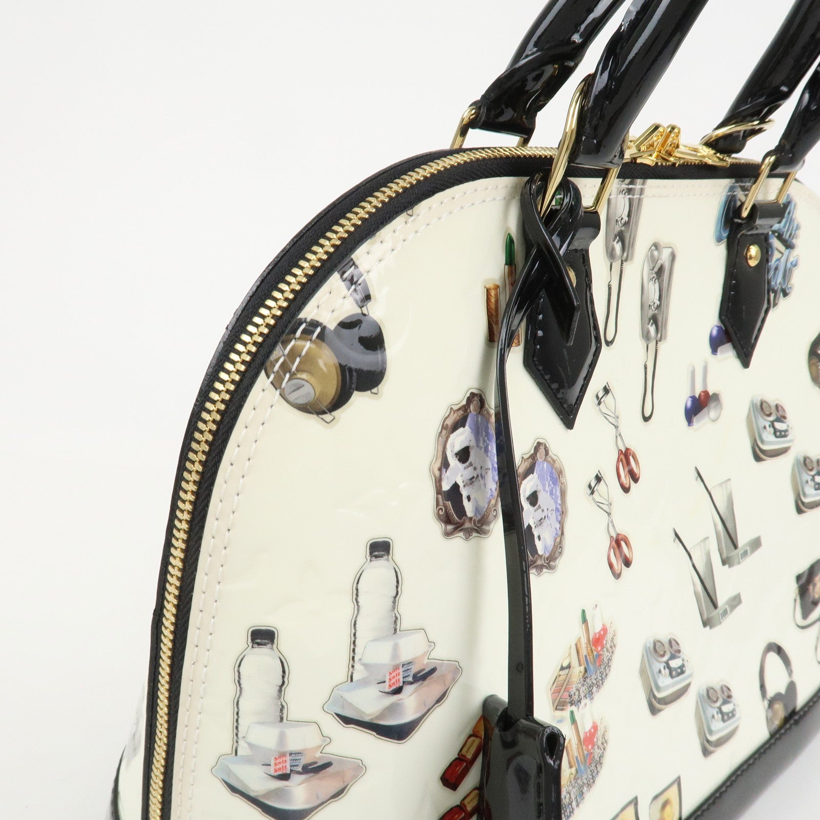 Louis Vuitton Monogram Vernis Sticker Alma PM Hand Bag M50466