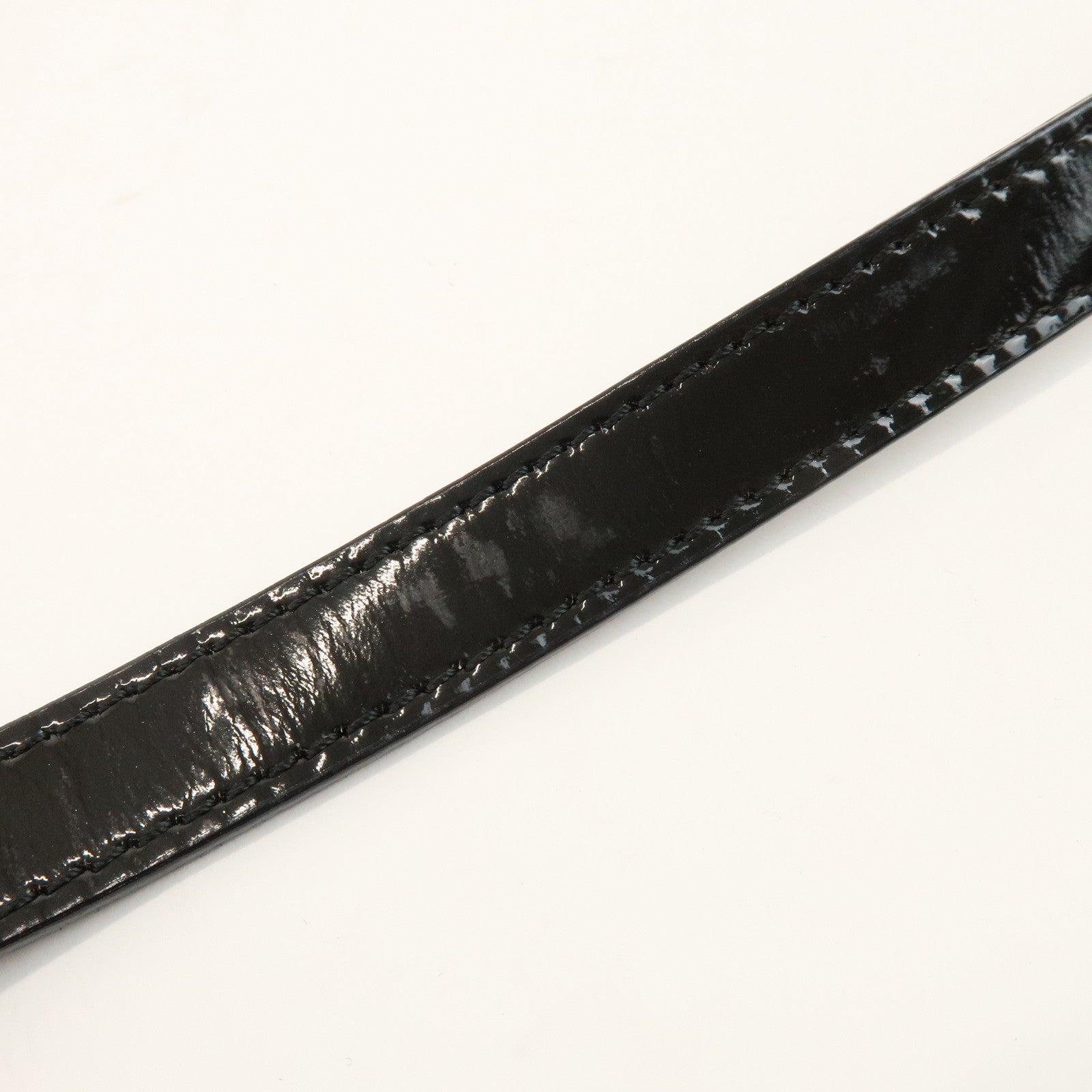 BURBERRY Tweed Patent Leather Suede Shoulder Bag Plaid Beige Black