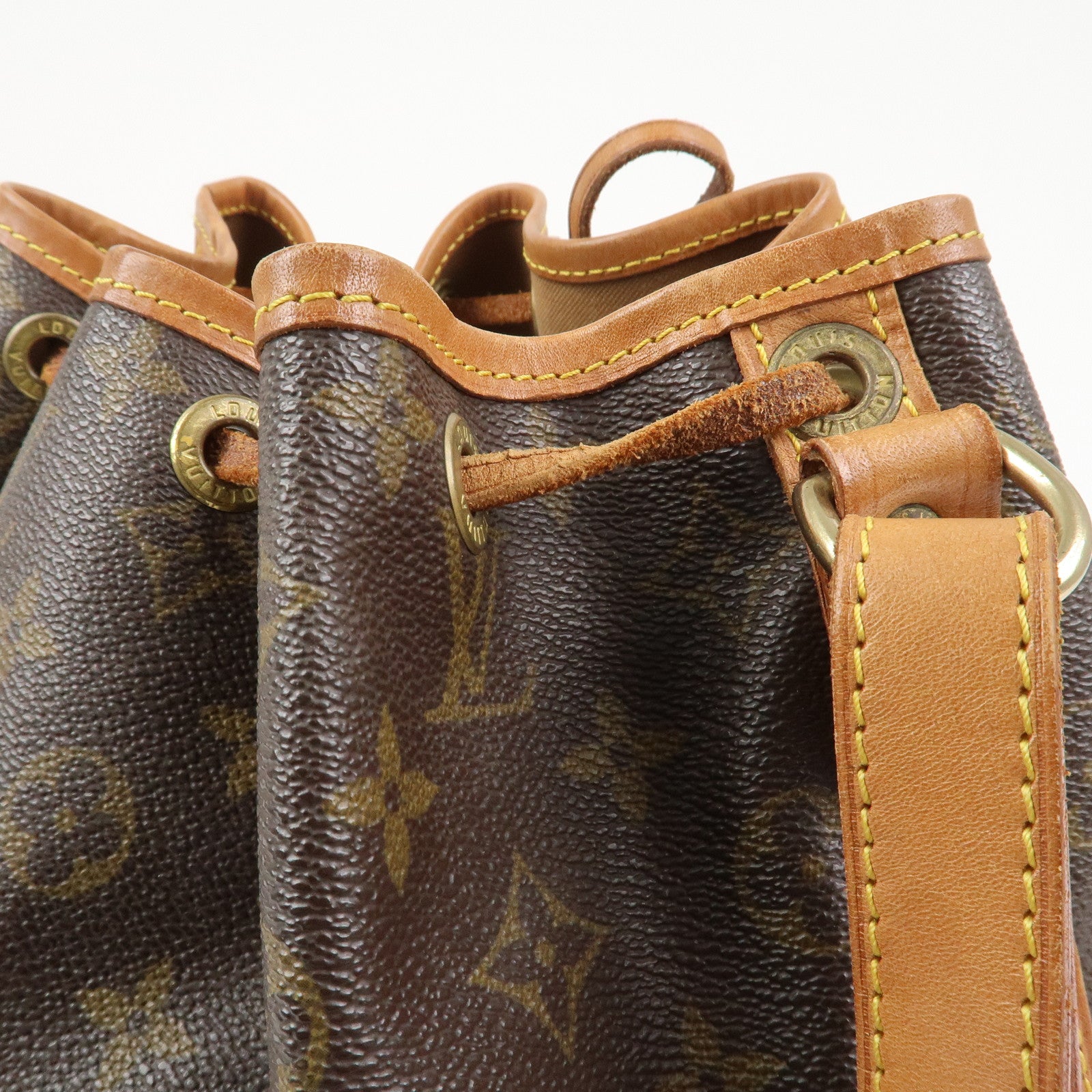Louis Vuitton Monogram Petit Noe Shoulder Bag Brown M42226