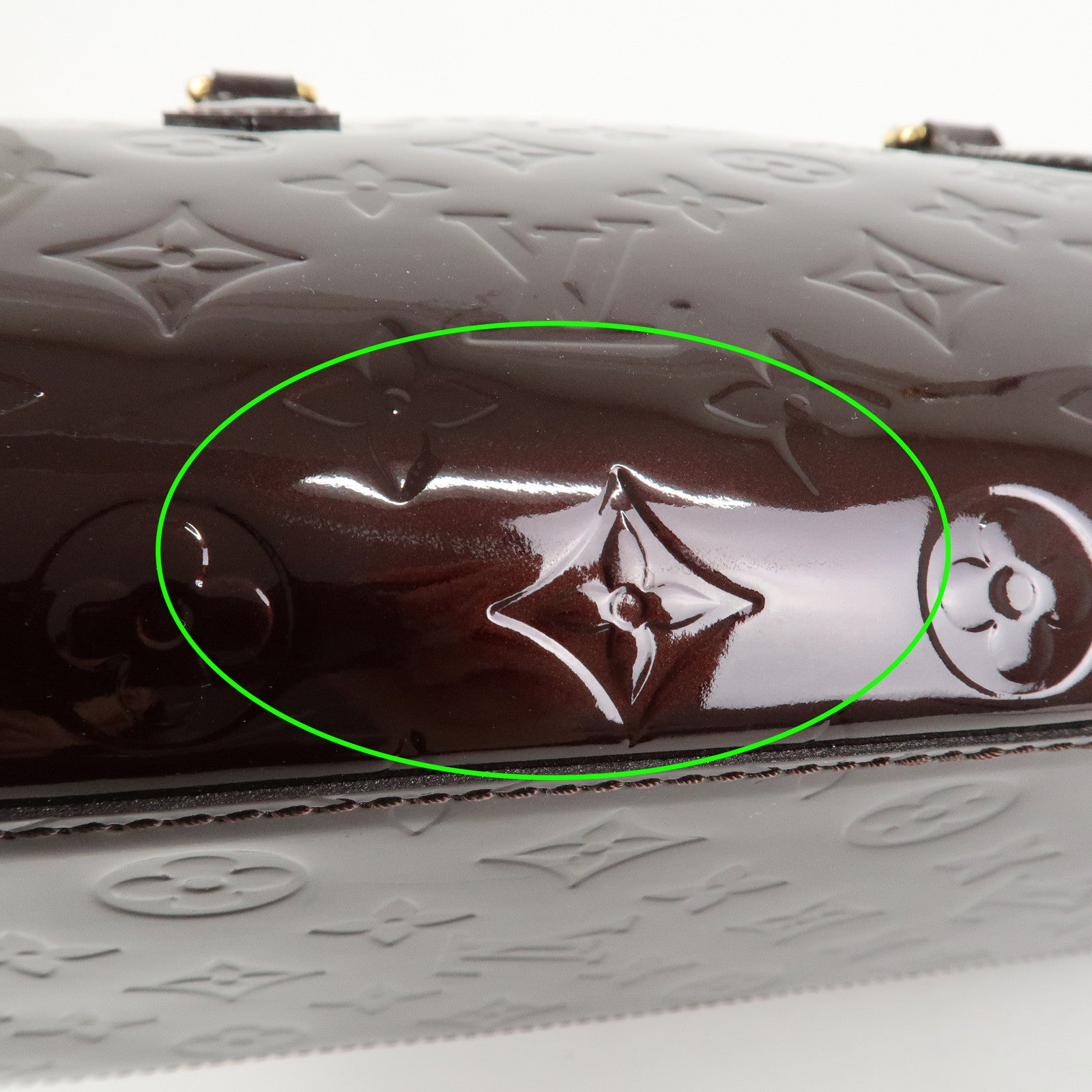 Louis Vuitton Monogram Vernis Sherwood PM Hand Bag Amarante M91493