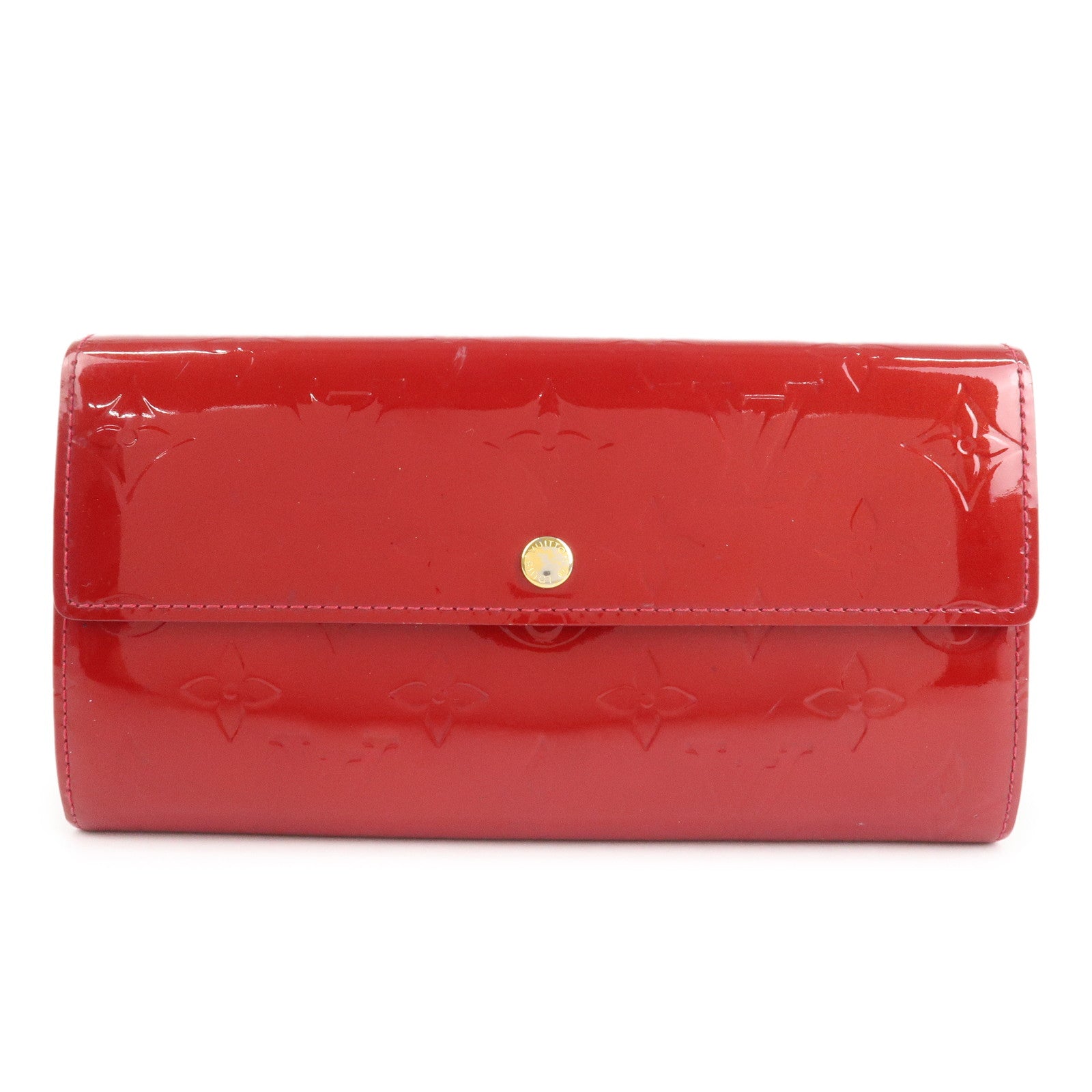 Louis Vuitton Monogram Vernis Leather Wallet Pomme d'Amour M93530 Used