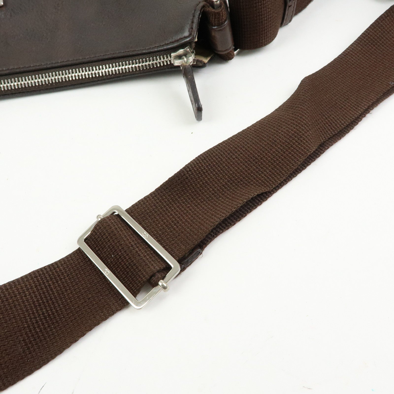 Christian Dior Street Chic Trotter Canvas Leather Shoulder Bag