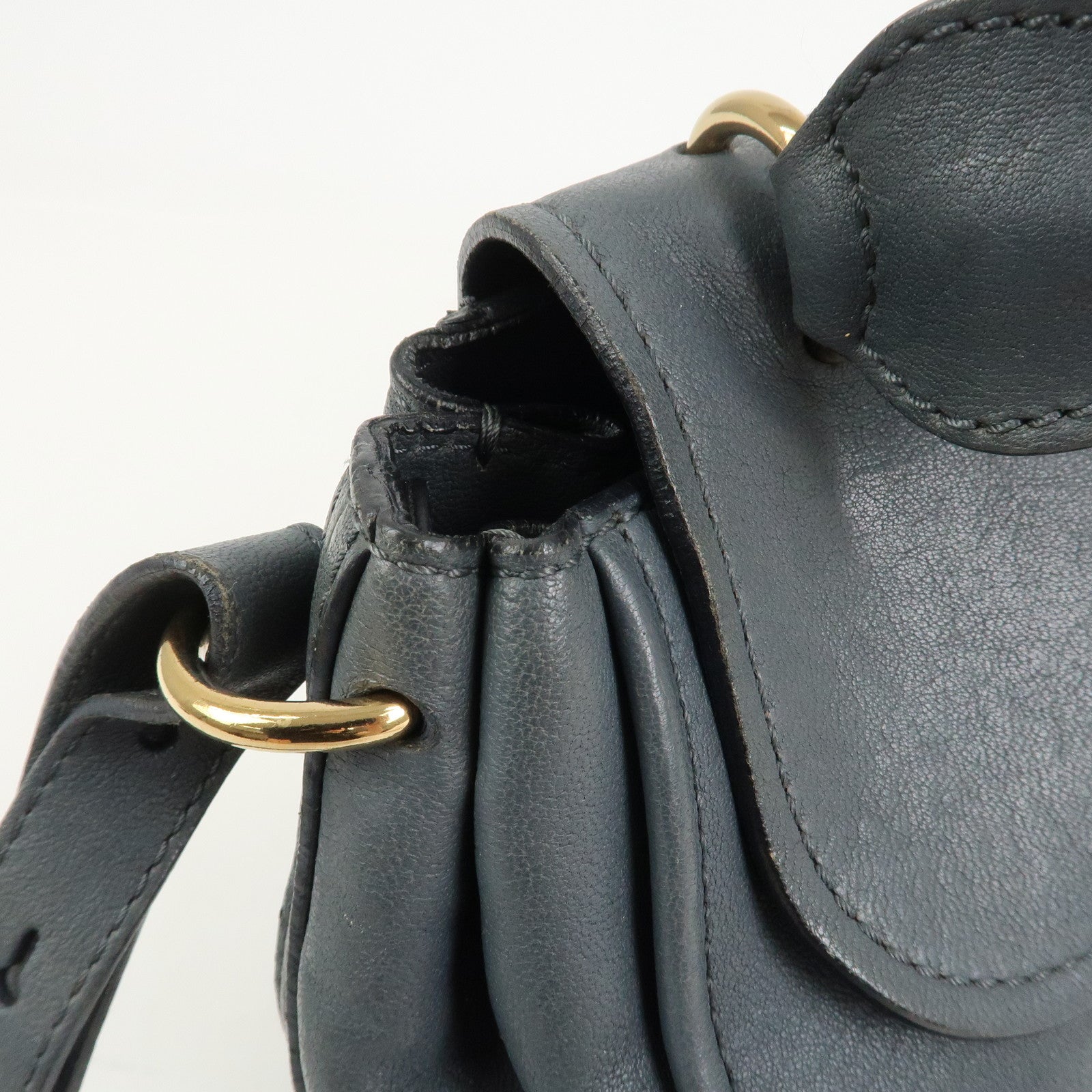 Chloe Elsie Logo Leather 2Way Bag Shoulder Bag Hand Bag Gray