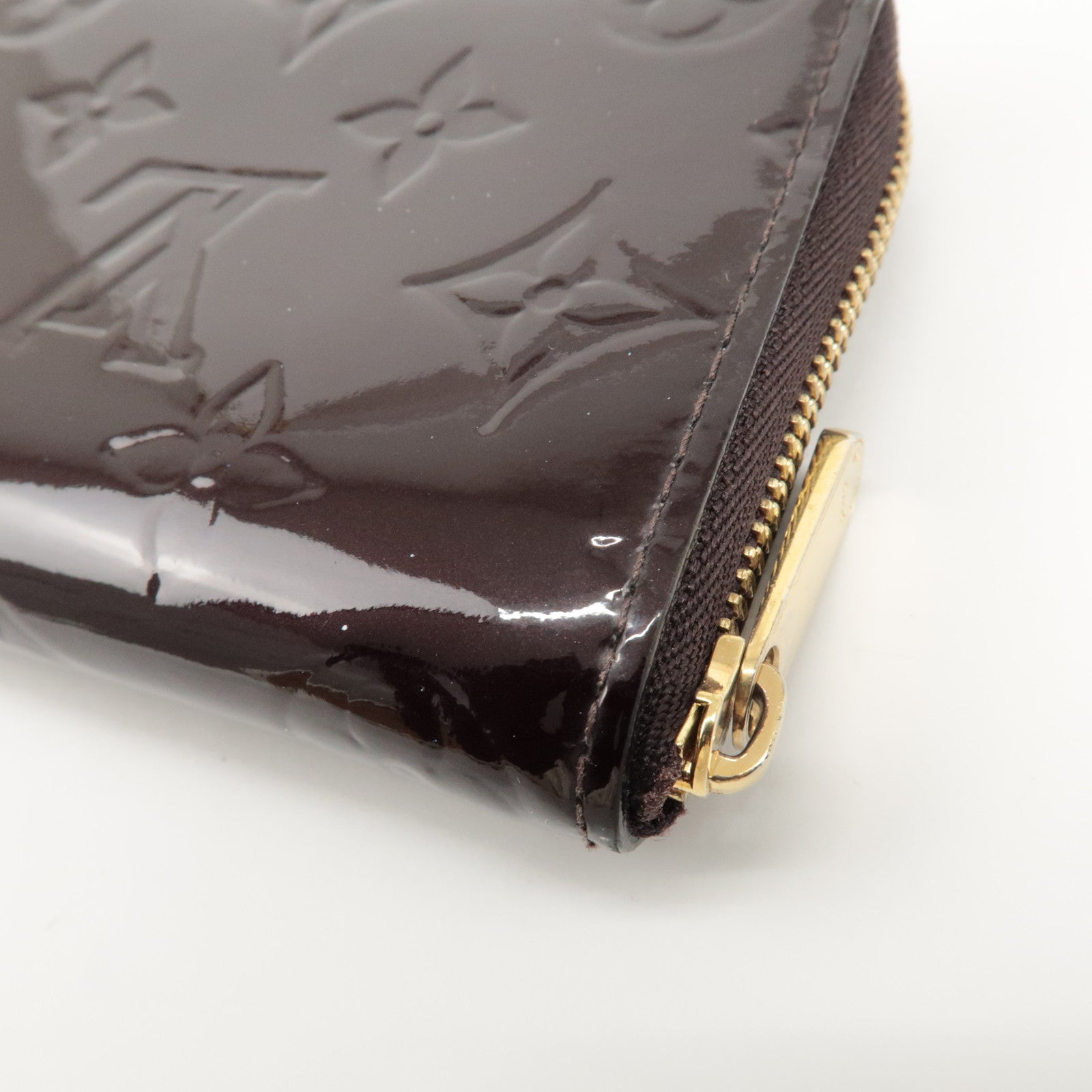 Louis Vuitton Monogram Vernis Zippy Coin Purse Amarante M93607 Used