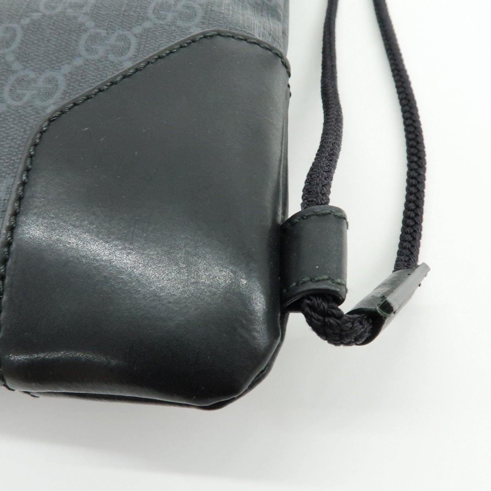 GUCCI Sherry GG Supreme Leather Backpack Rucksack Black 473872