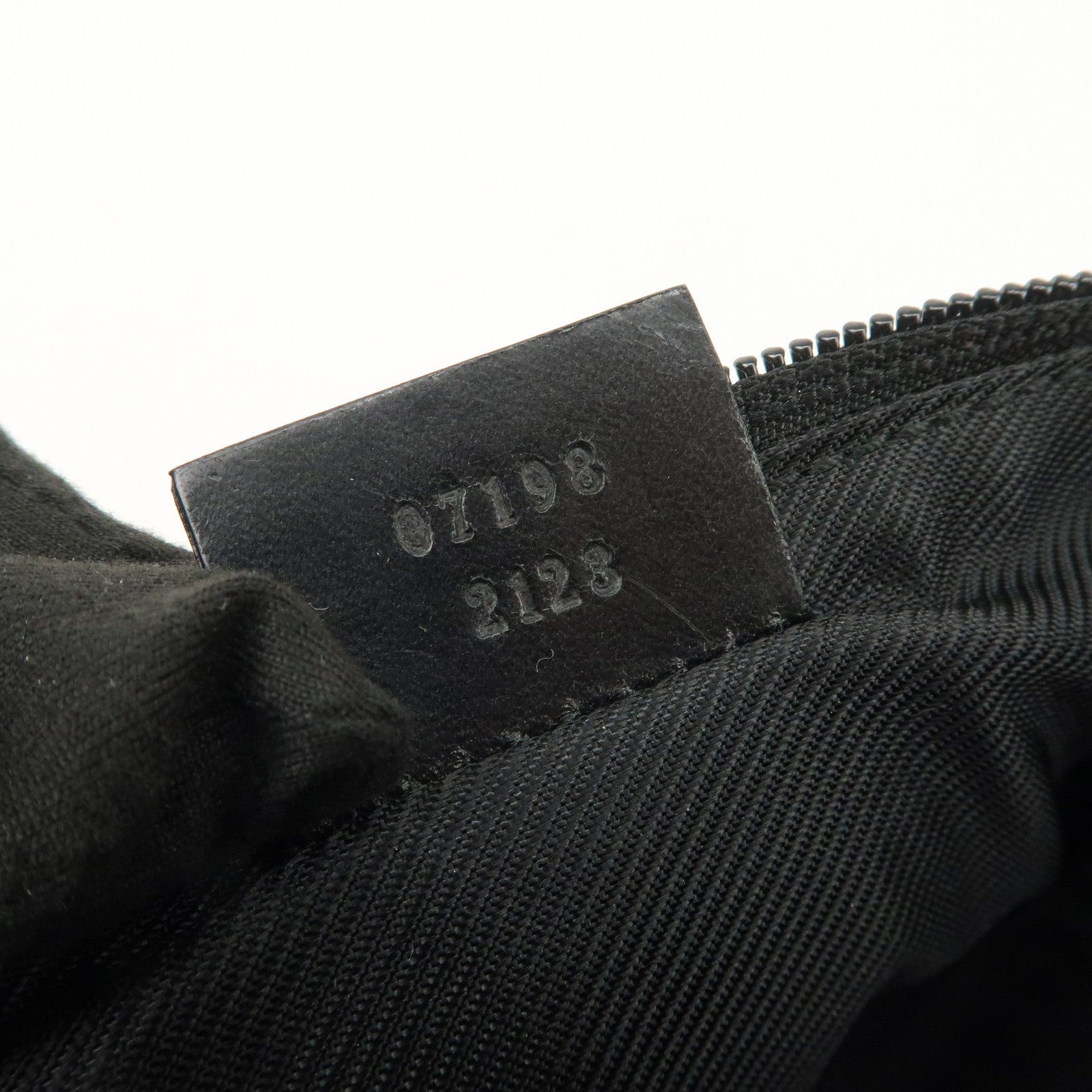 GUCCI Boat Bag GG Canvas Leather Hand Bag Pouch Black 07198