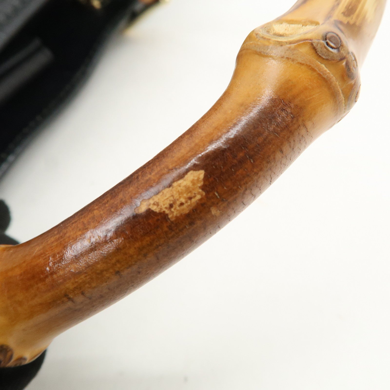 GUCCI Bamboo Shopper Medium 2Way Bag Shoulder Bag Black 323660