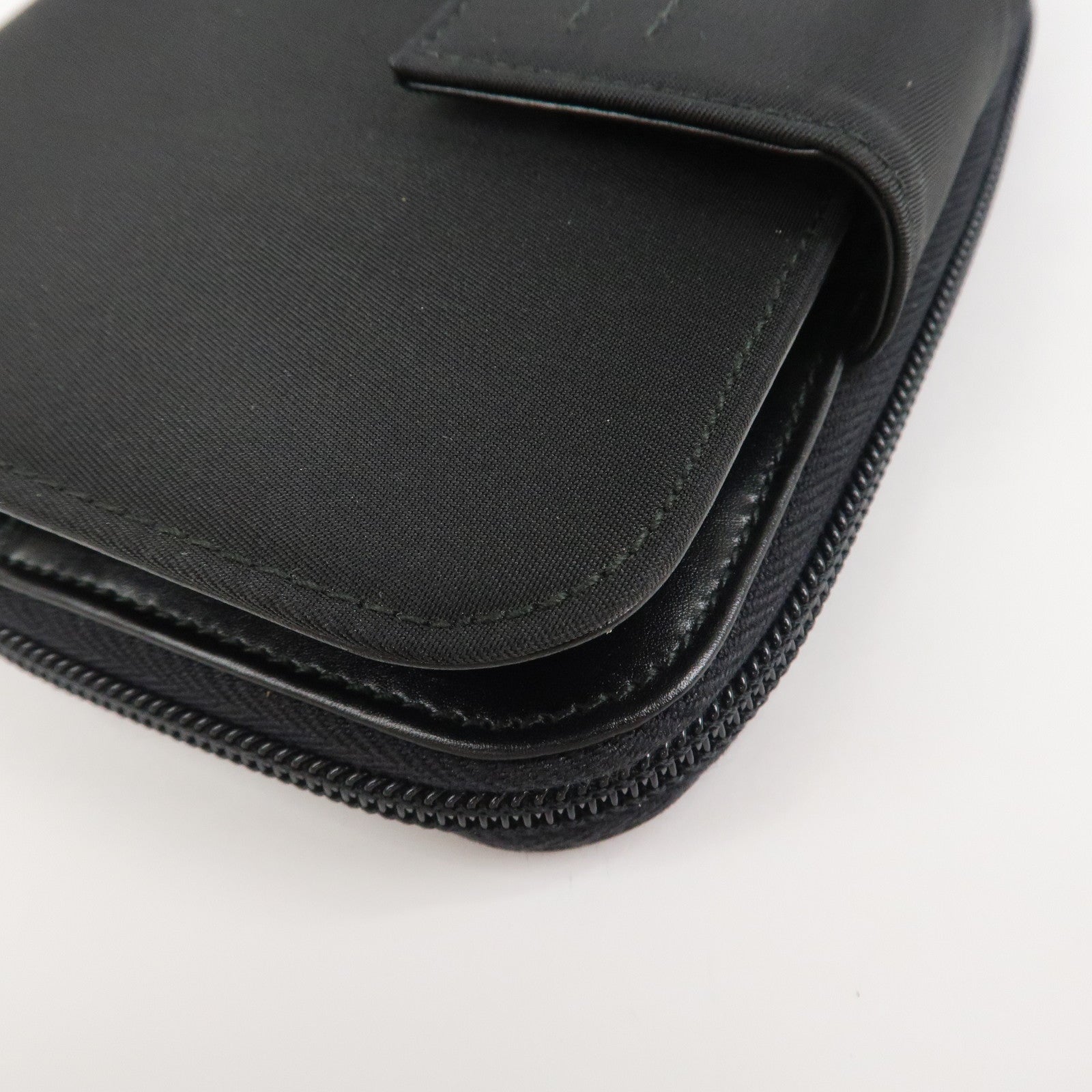 PRADA Triangle Logo Nylon Leather Planner Cover Agenda Cover Black