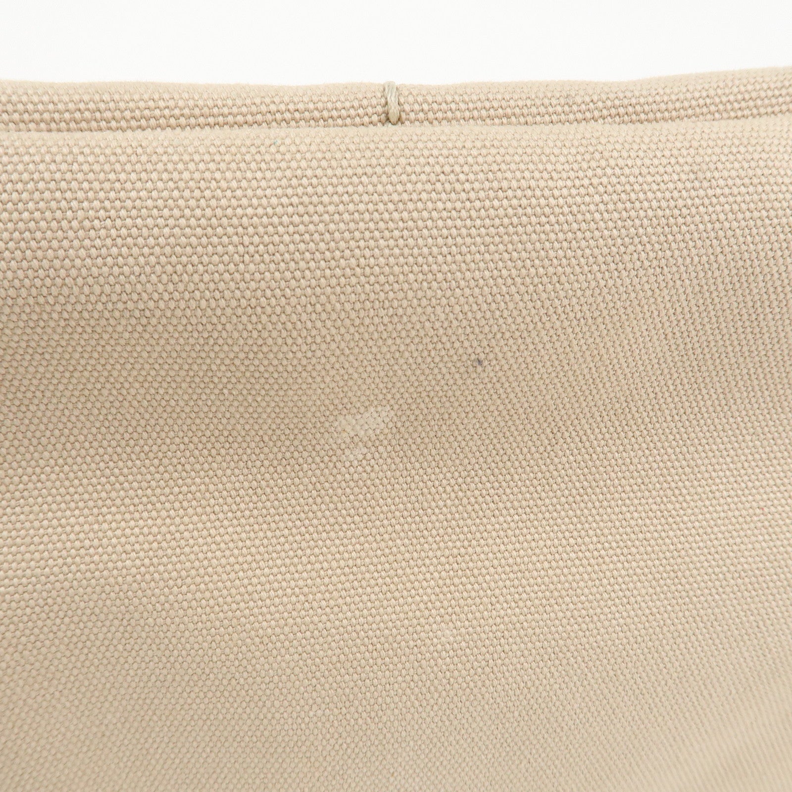 PRADA Logo Canapa Mini Canvas Tote Bag Hand Bag Beige 1BG439 Used