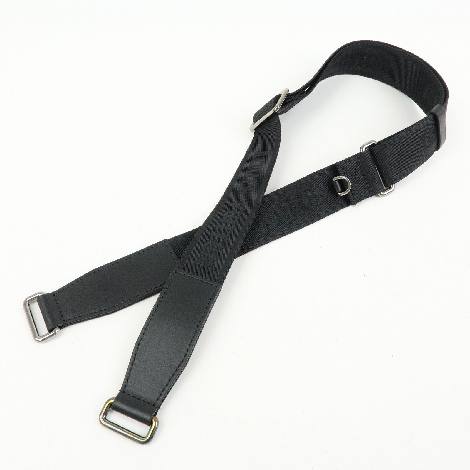 Louis Vuitton Canvas Leather Adjustable Shoulder Strap Black