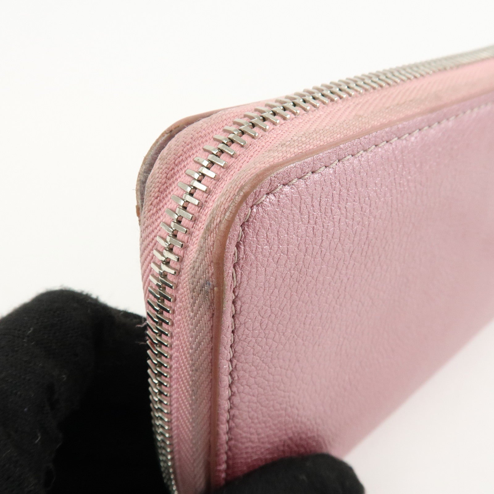 Louis Vuitton Calf Leather Zippy Lock Me Wallet Crystal Rose M69812 Used