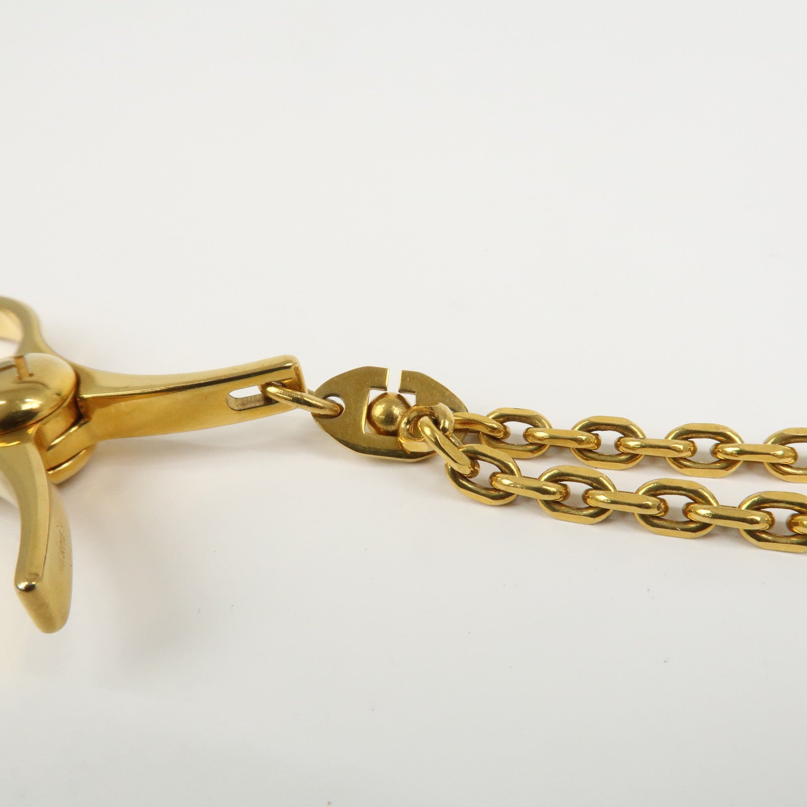 HERMES Filou Metal Glove Clip Glove Holder Gold