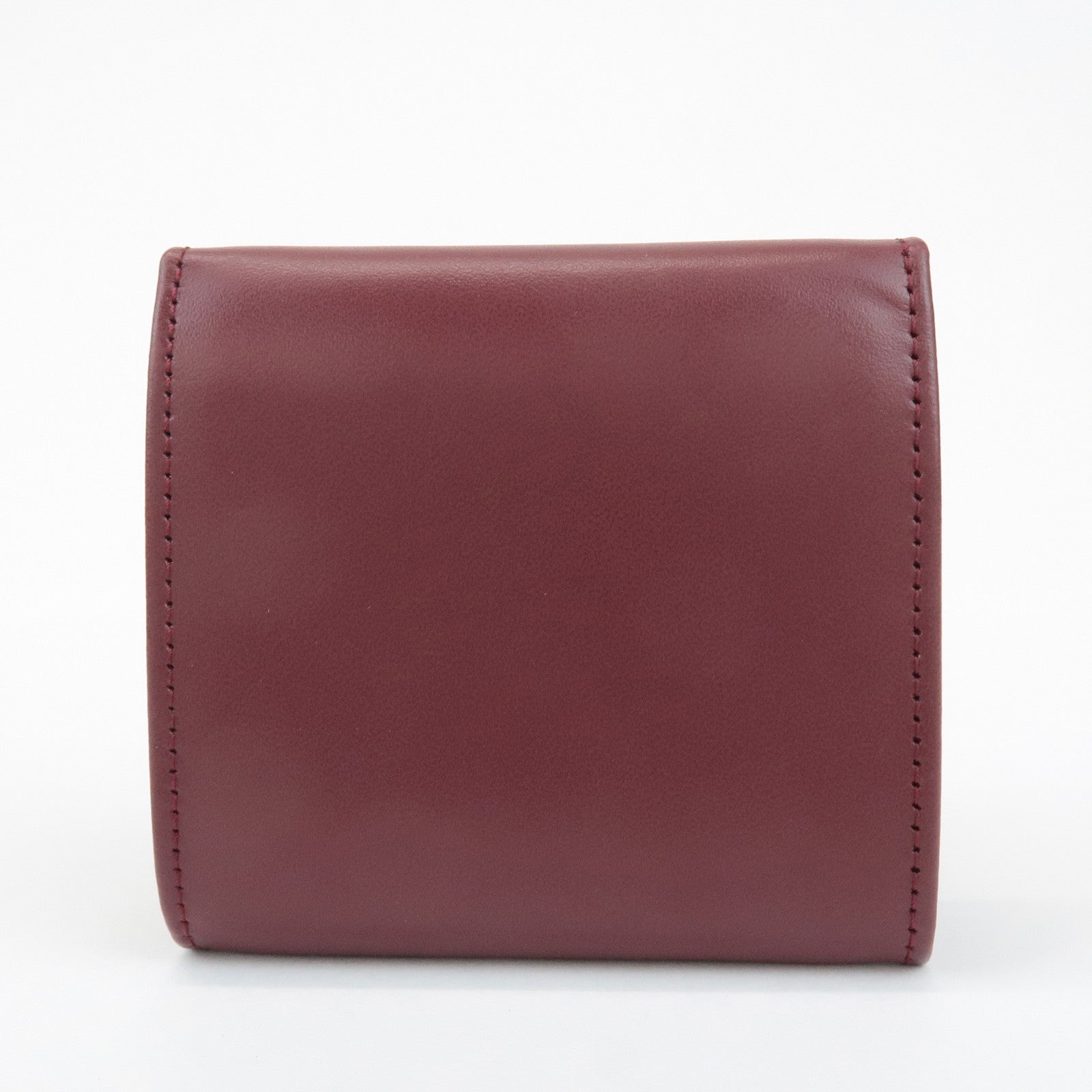 Cartier Mustline Leather Coin Case Bordeaux Used