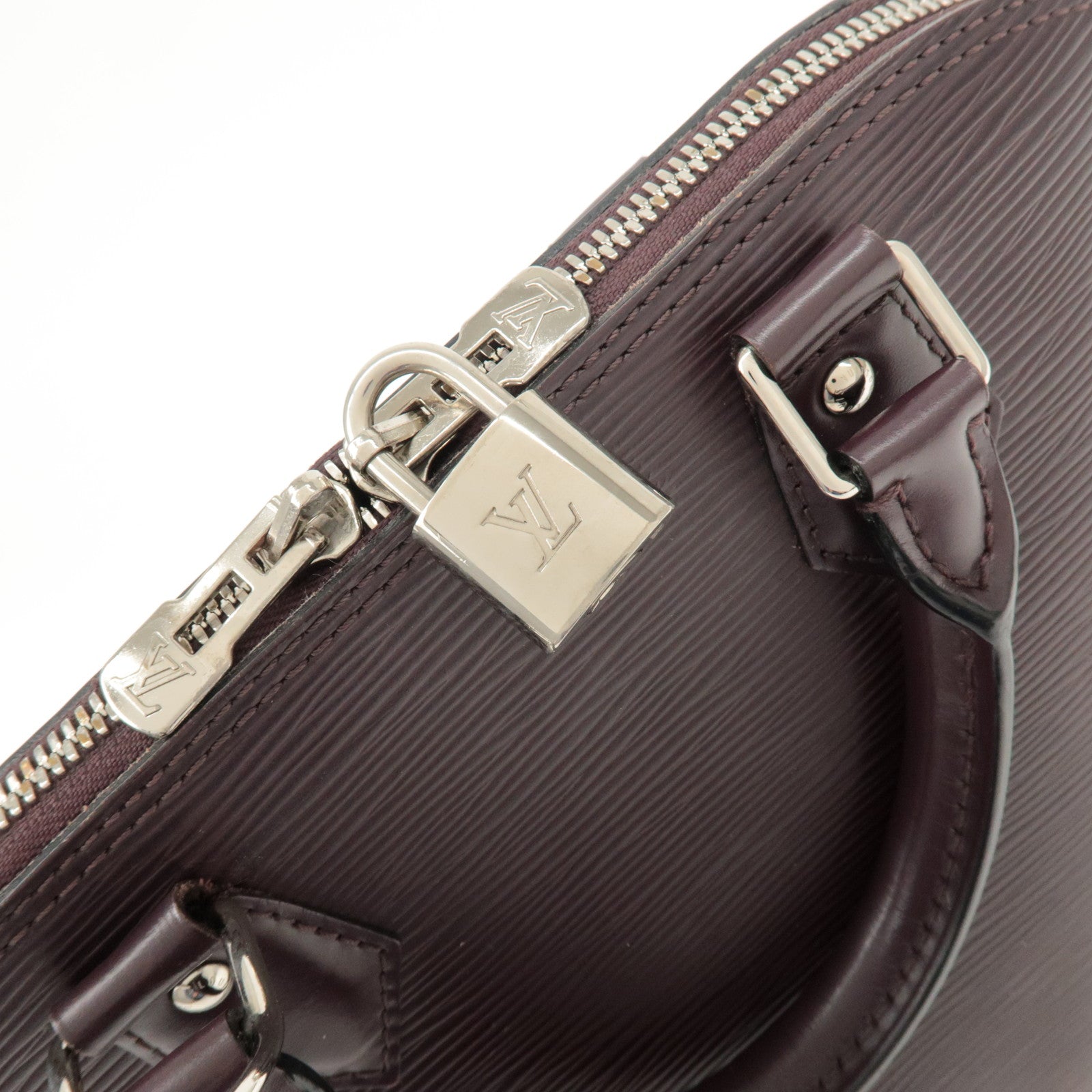 Louis Vuitton Epi Leather Alma PM Hand Bag Cassis M5280K Used