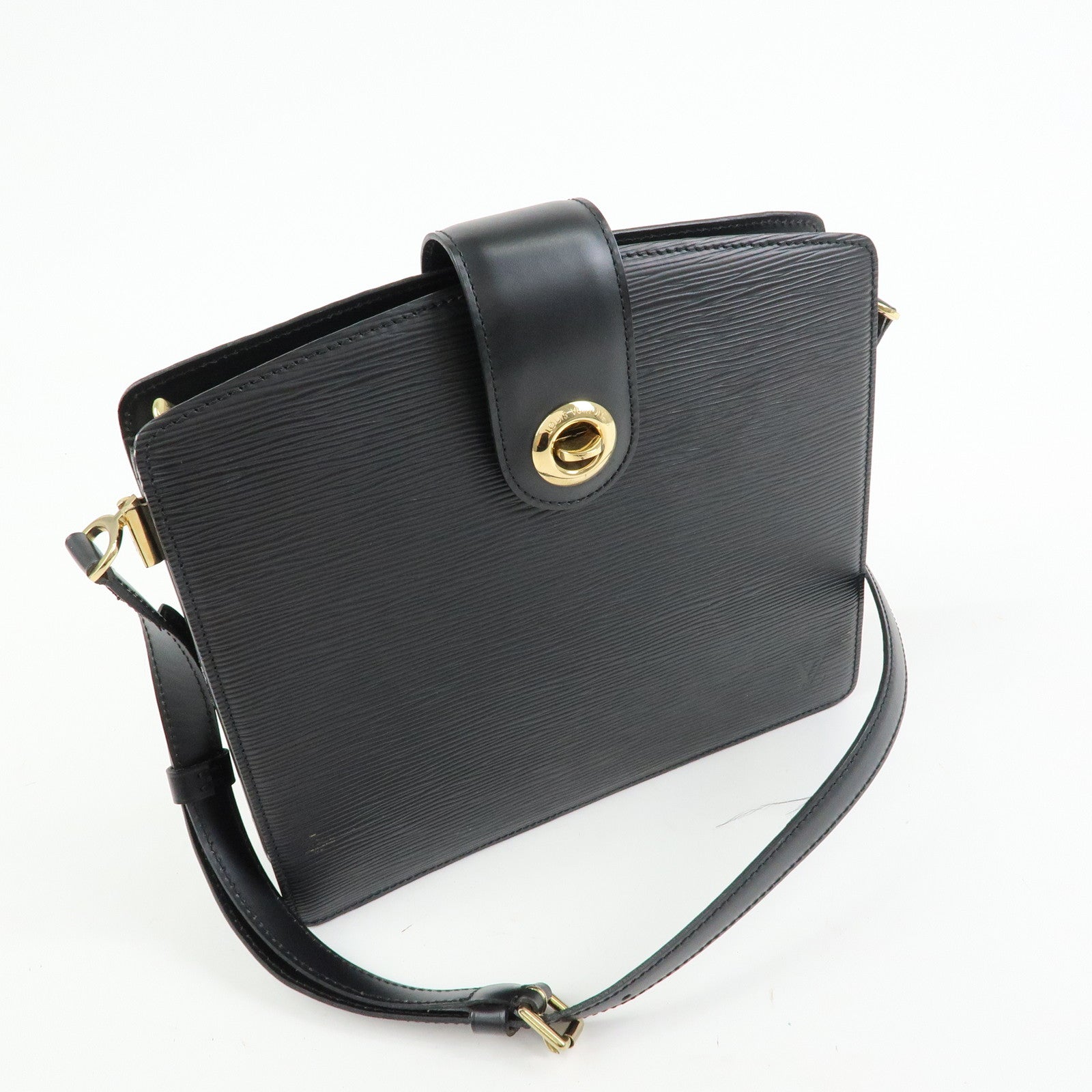 Louis Vuitton Epi Capuchin Shoulder Crossbody Bag Noir Black M52342