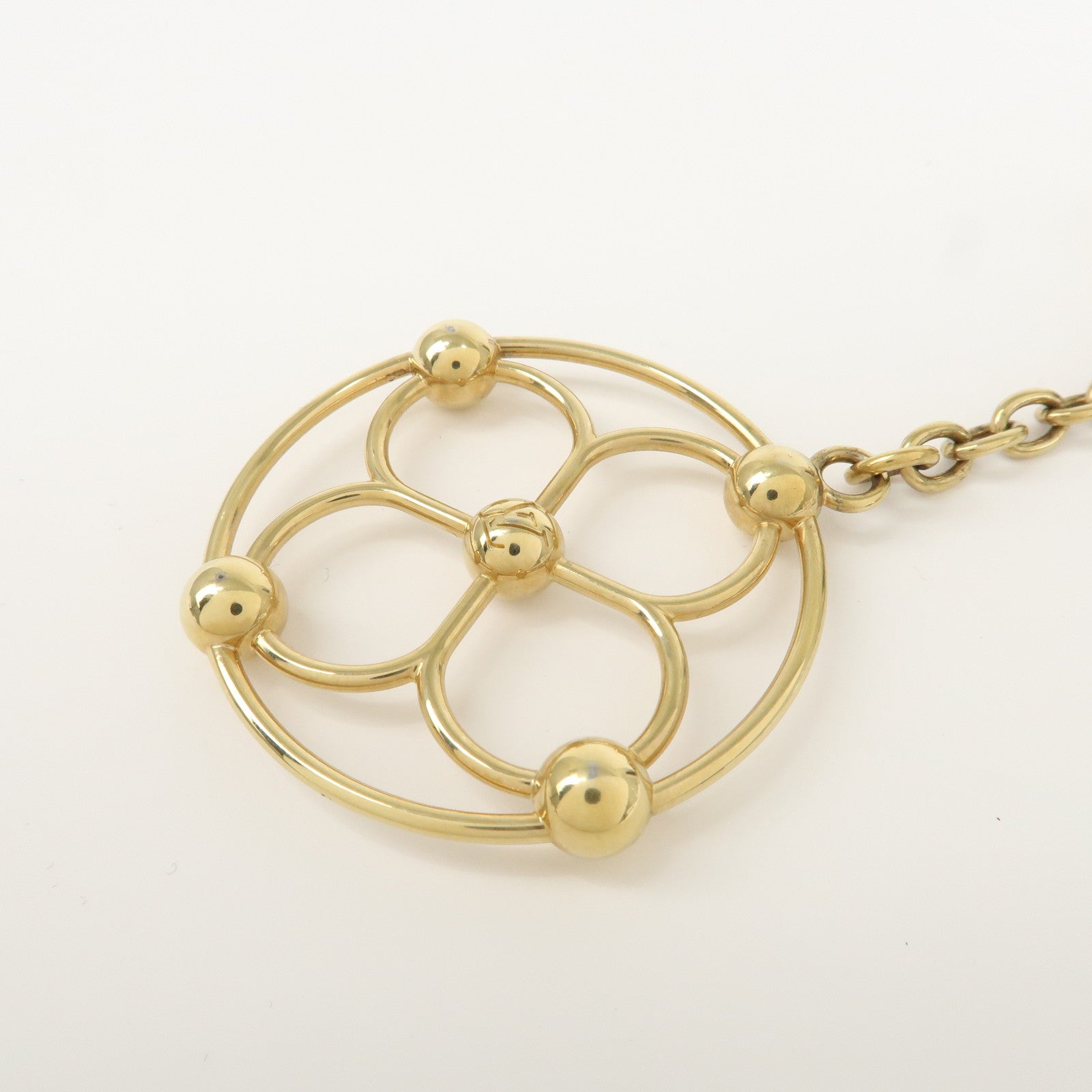 Louis Vuitton Bloomy Key Chain Bag Charm Gold M67931 Used