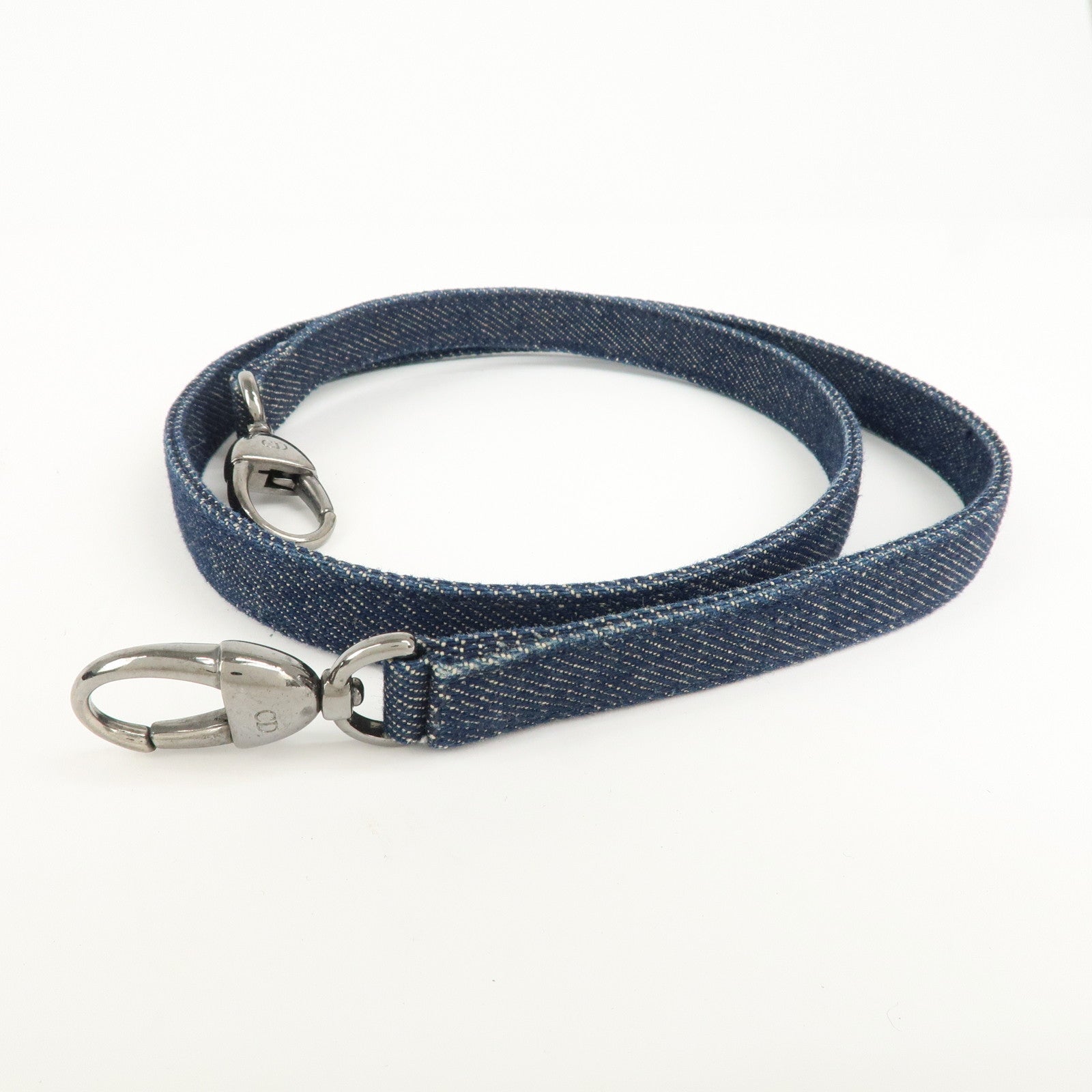 Christian Dior Cannage 2way Denim Tote Bag Navy Used