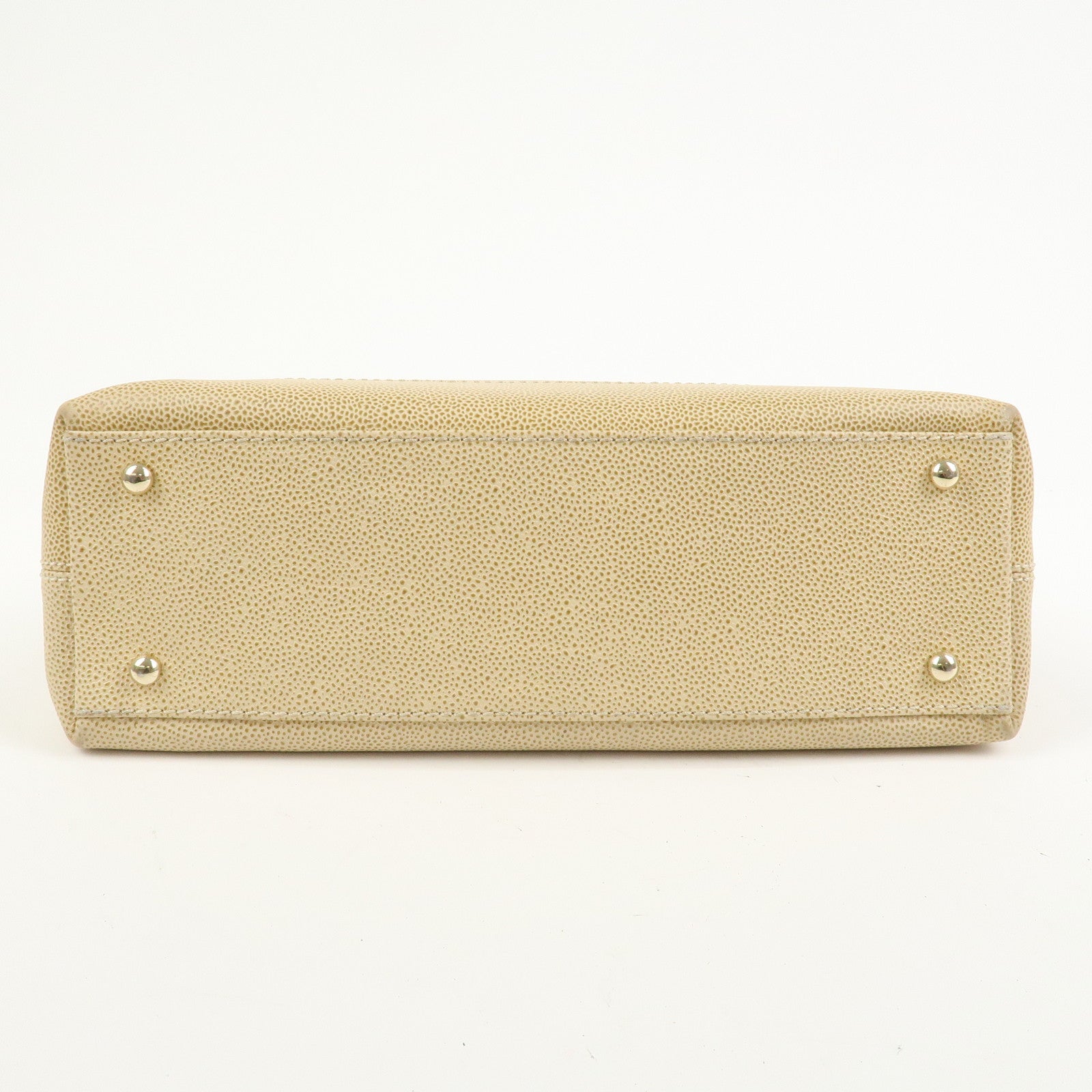 CHANEL COCO Mark Caviarskin Shoulder Bag Hand Bag Beige