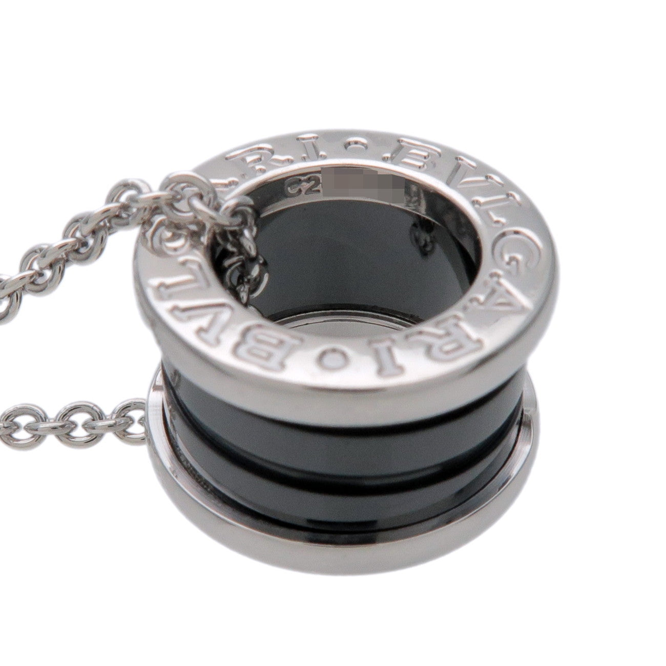 BVLGARI B-Zero1 Save the Children Necklace SV925 Black Ceramic