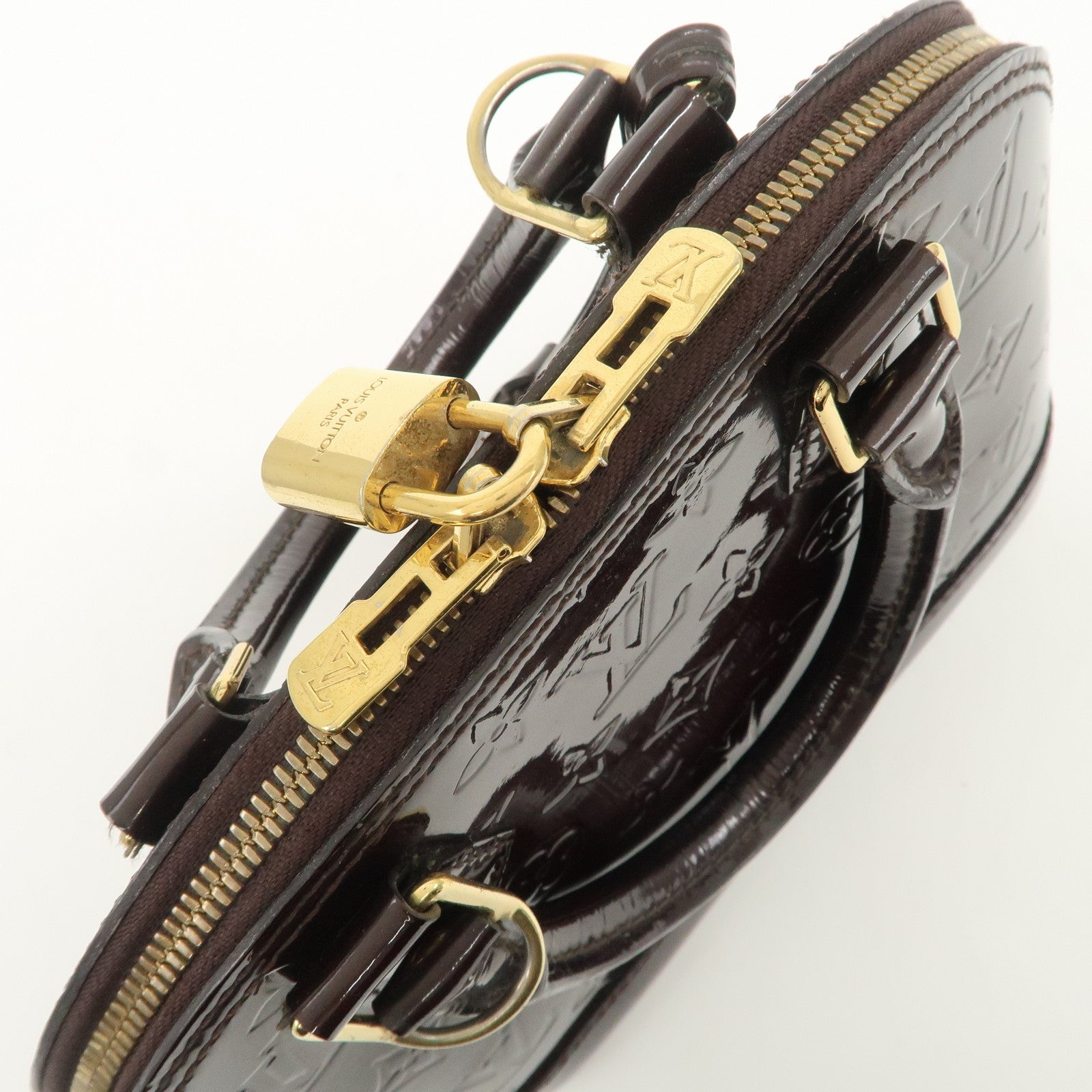 Louis Vuitton Monogram Vernis Alma BB 2Way Bag Amarante M91678