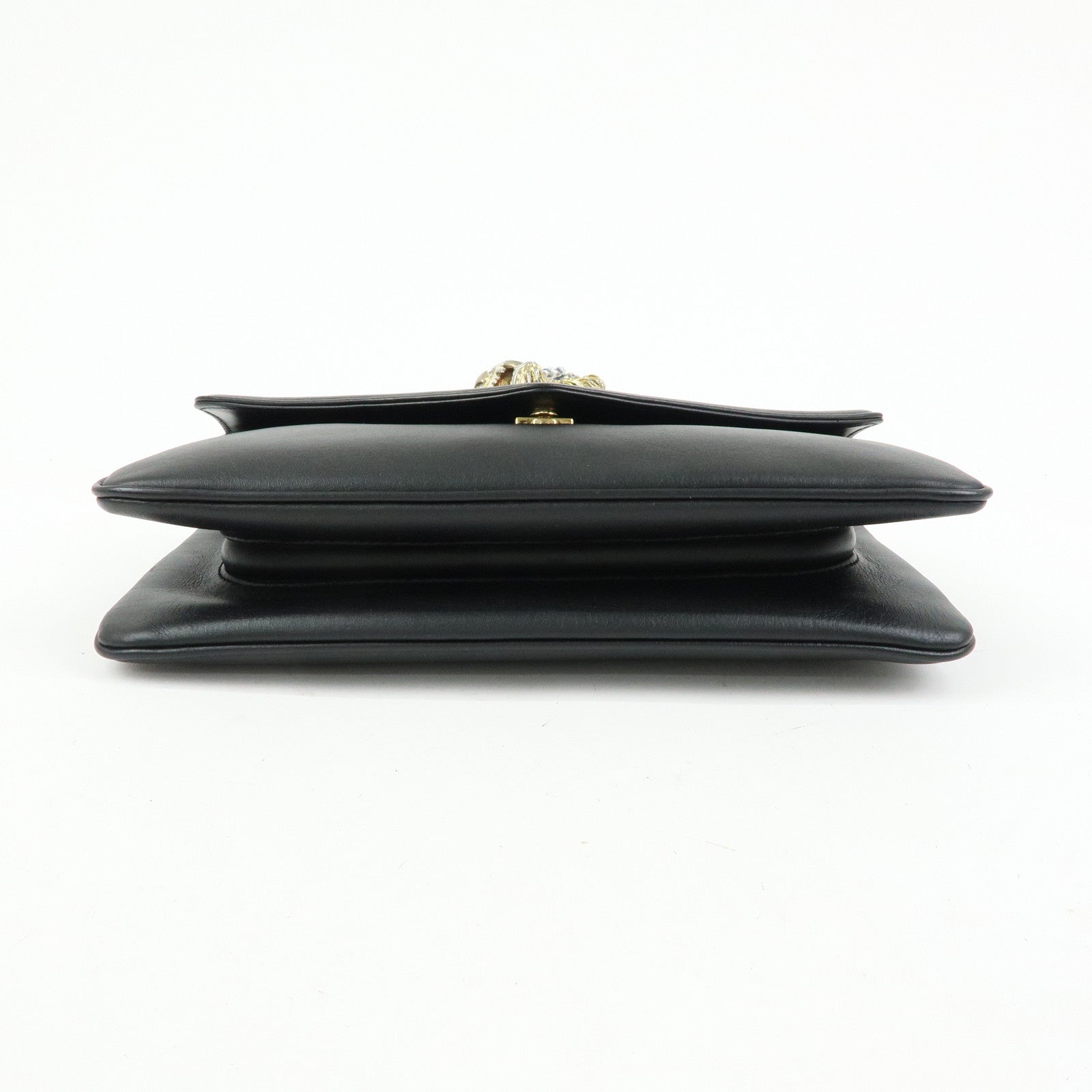 GUCCI Raja Horsebit Interlocking G Chain Shoulder Bag Black 537241