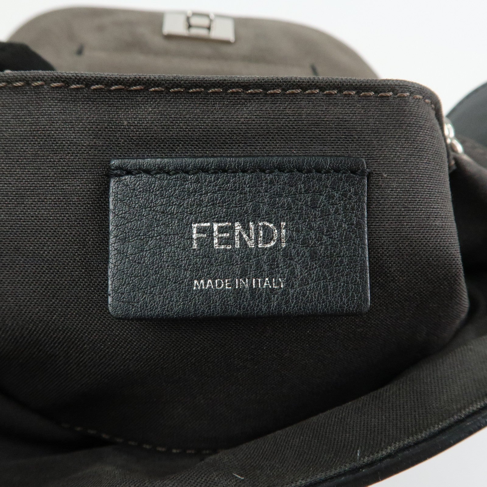FENDI Bag to School Leather 2Way Bag Hand Bag Shoulder Bag Black
