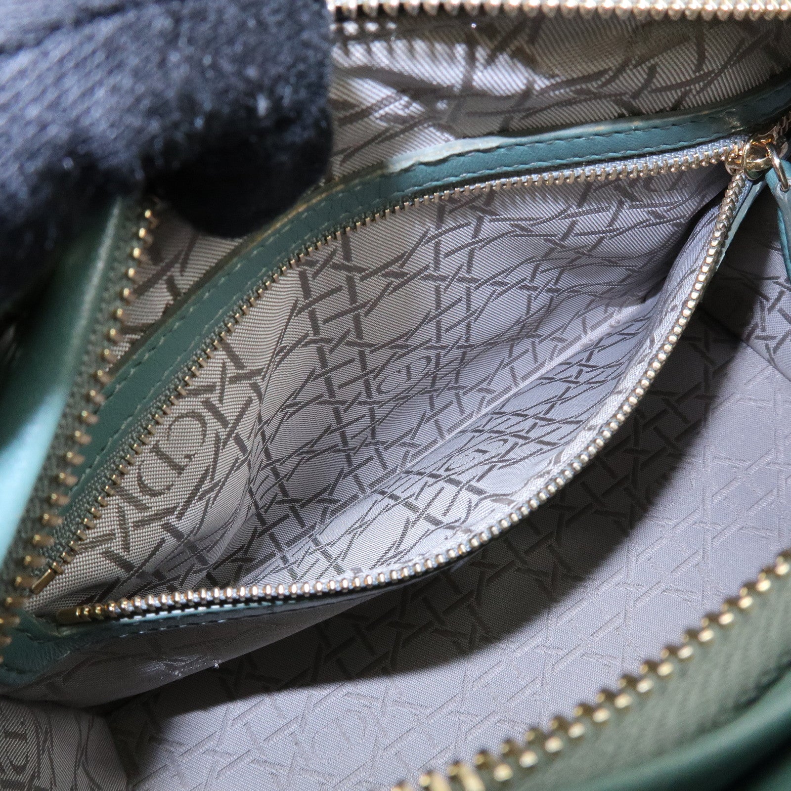 Christian Dior Lady Dior Cannage Lamb Skin 2Way Bag Hand Bag Green