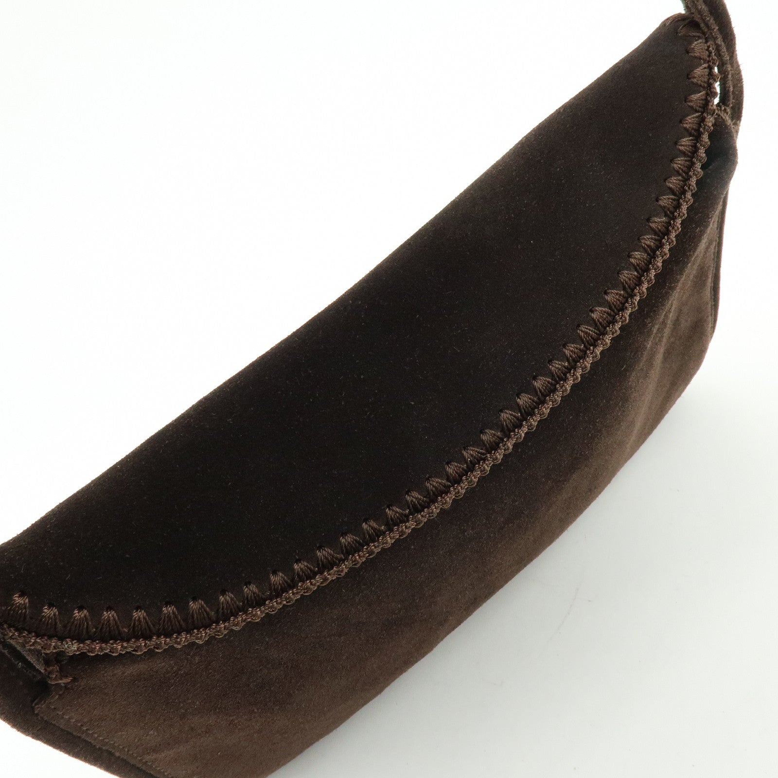 BOTTEGA VENETA Suede Shoulder Bag Tote Bag Dark Brown