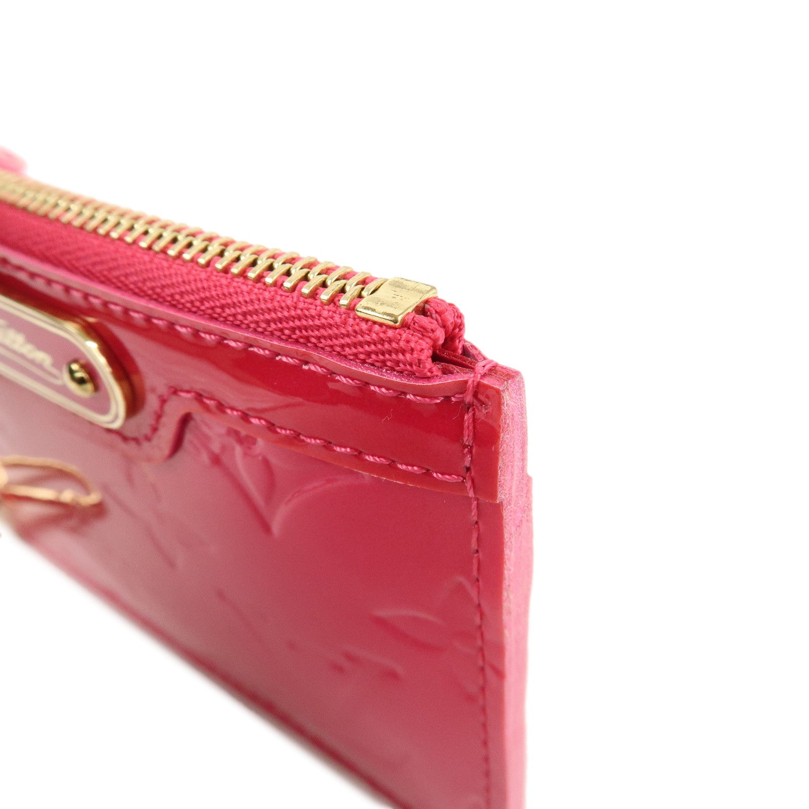 Louis Vuitton Monogram Vernis Leather Pochette Cles NM Rose Pop M93637 Used