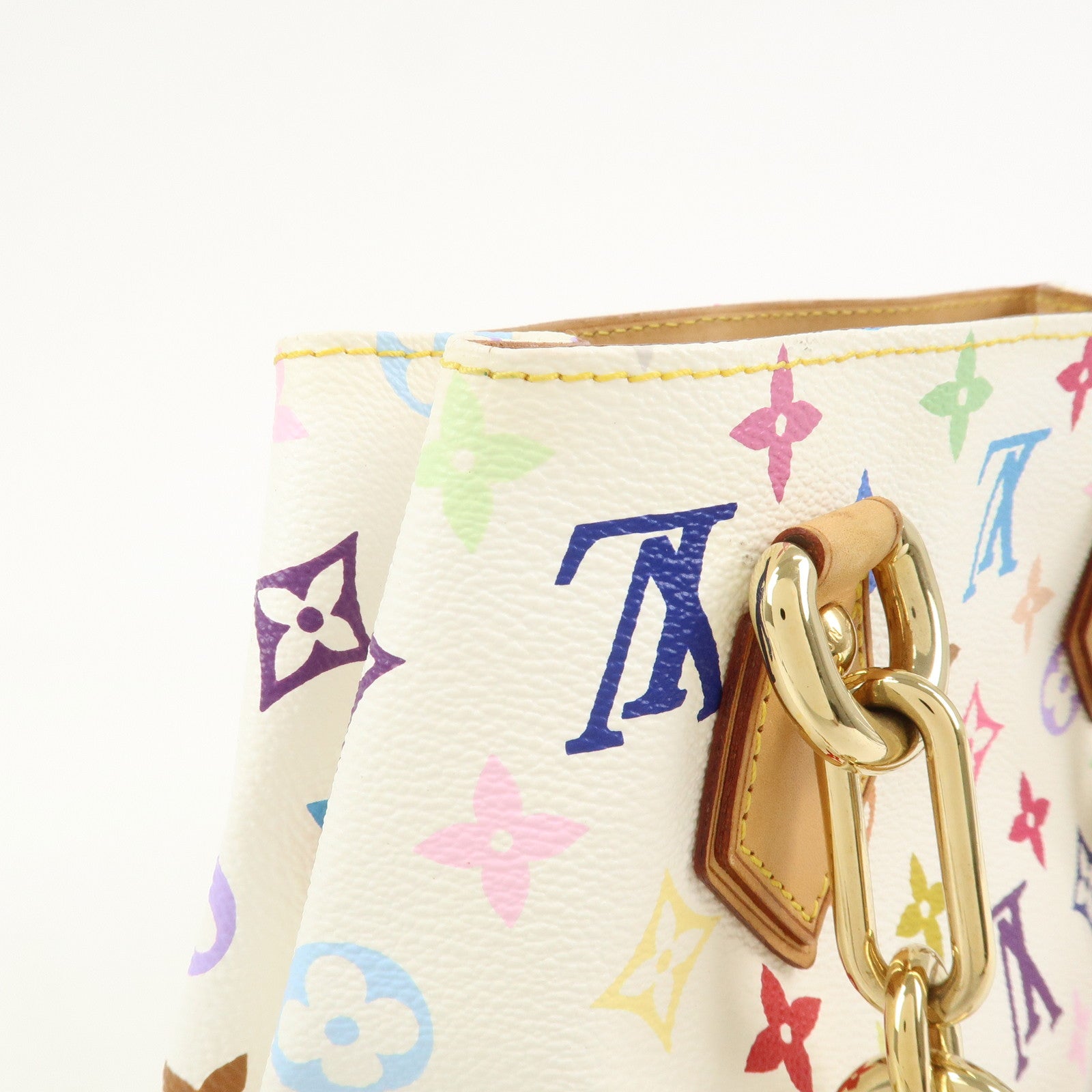 Louis Vuitton Monogram Multicolor Audra Hand Bag Blanc M40047