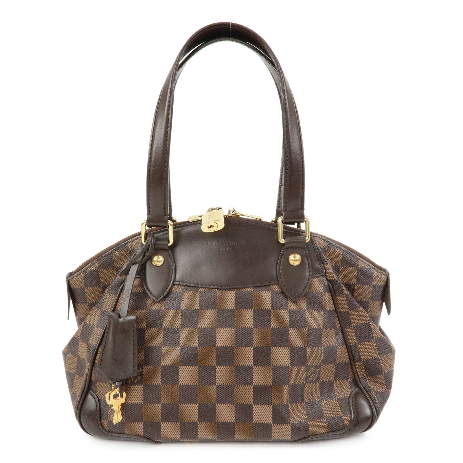 Louis Vuitton Damier Ebene Verona PM Hand Bag Brown N41117