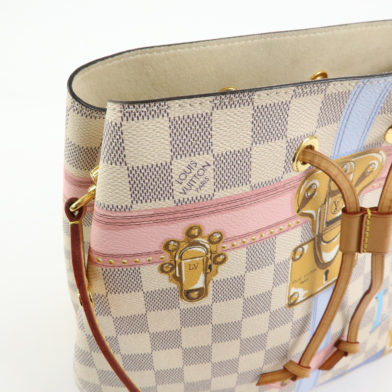 Louis Vuitton Damier Azur Neo Noe Hand Bag Trunk Collection N41066