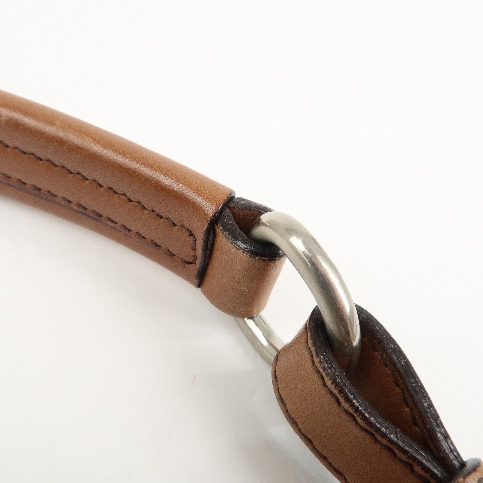 PRADA Triangle Logo Nylon Shoulder Bag Brown BR2205