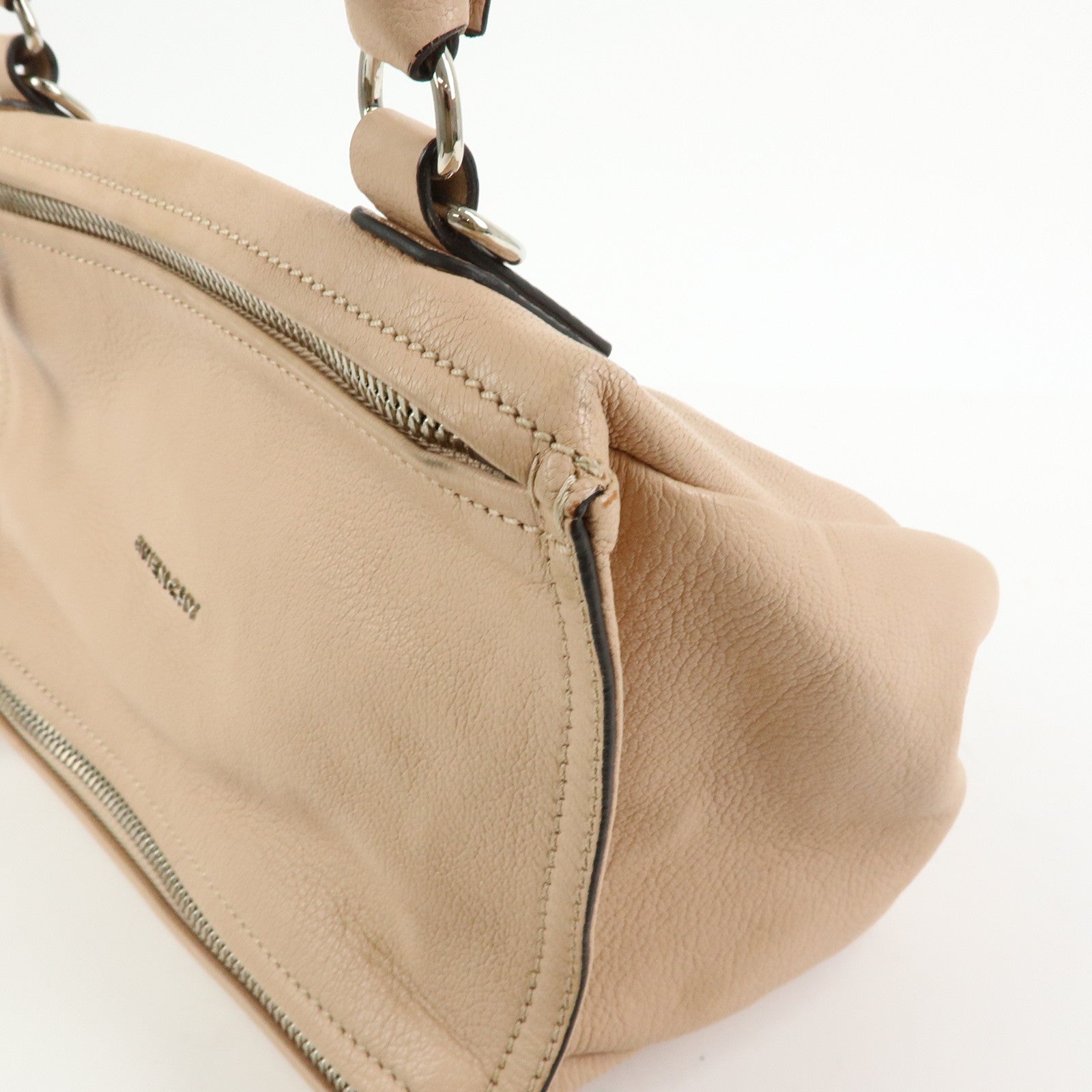 GIVENCHY Pandora Leather 2Way Bag Hand Bag Shoulder Bag Beige