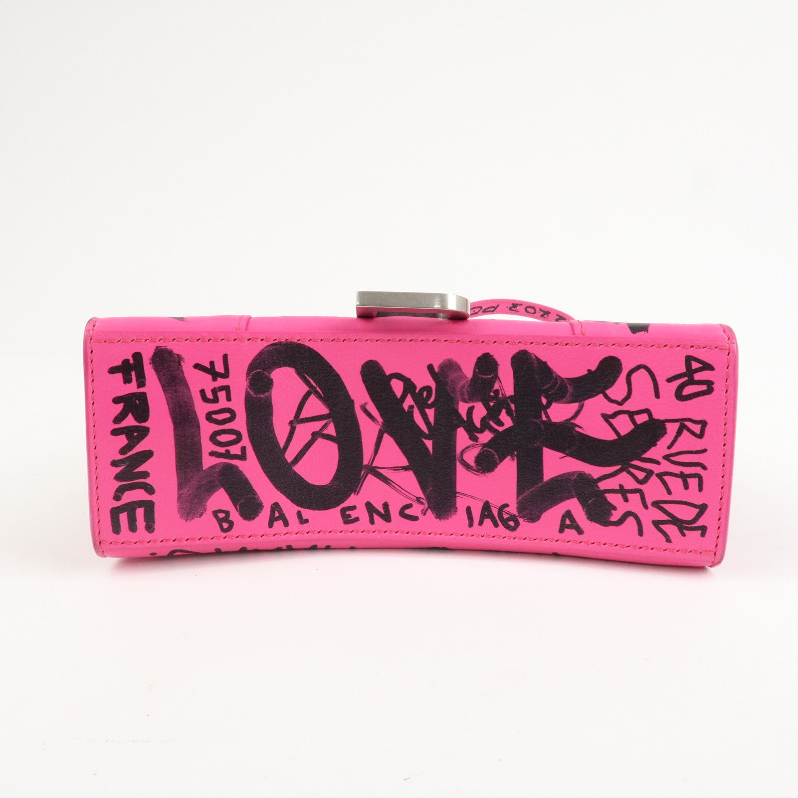 BALENCIAGA Hourglass XS 2Way Hand Shoulder Bag Hot Pink 592833